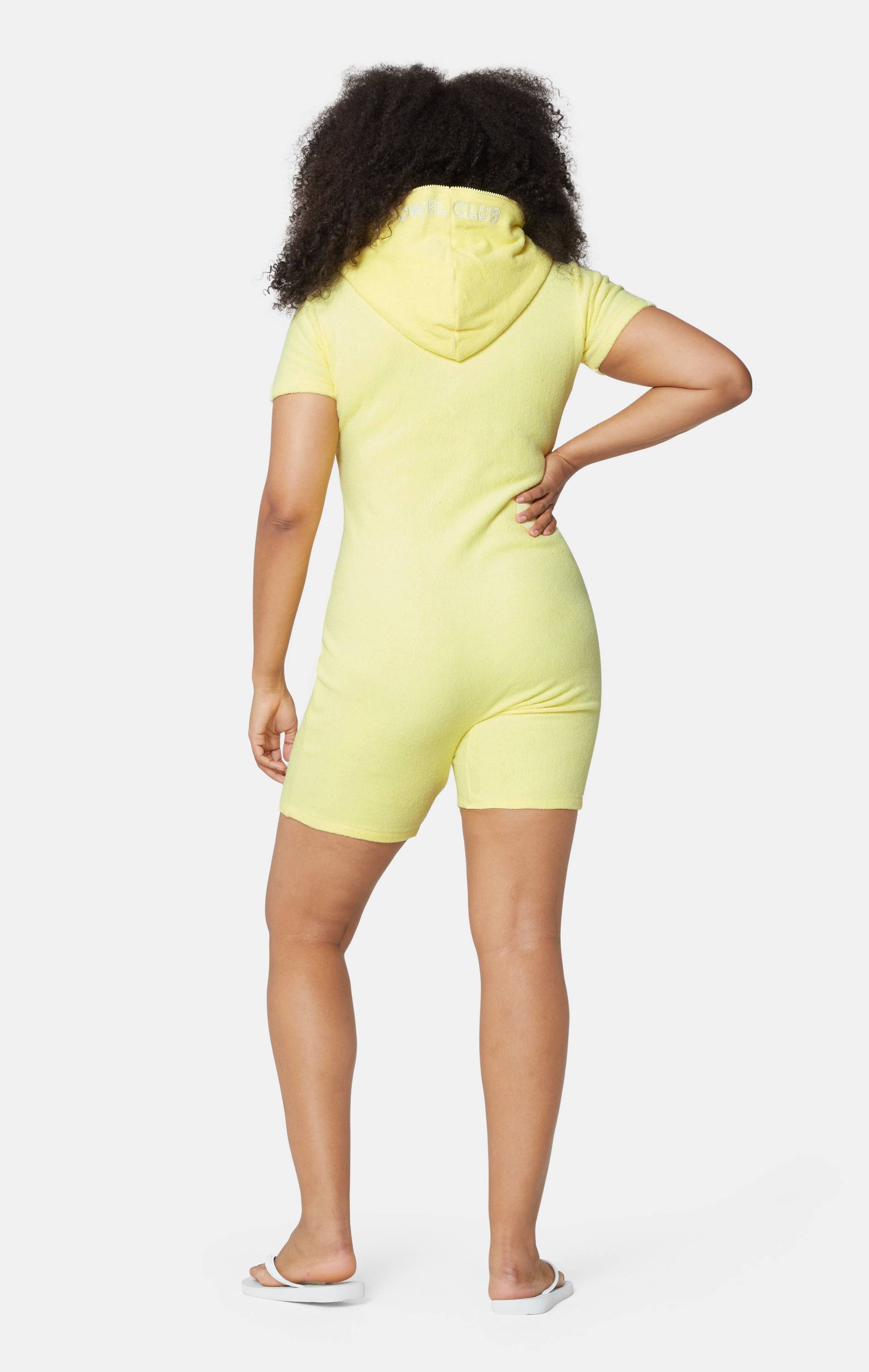 Onepiece Towel Club Fitted Short Jumpsuit Yellow - 11