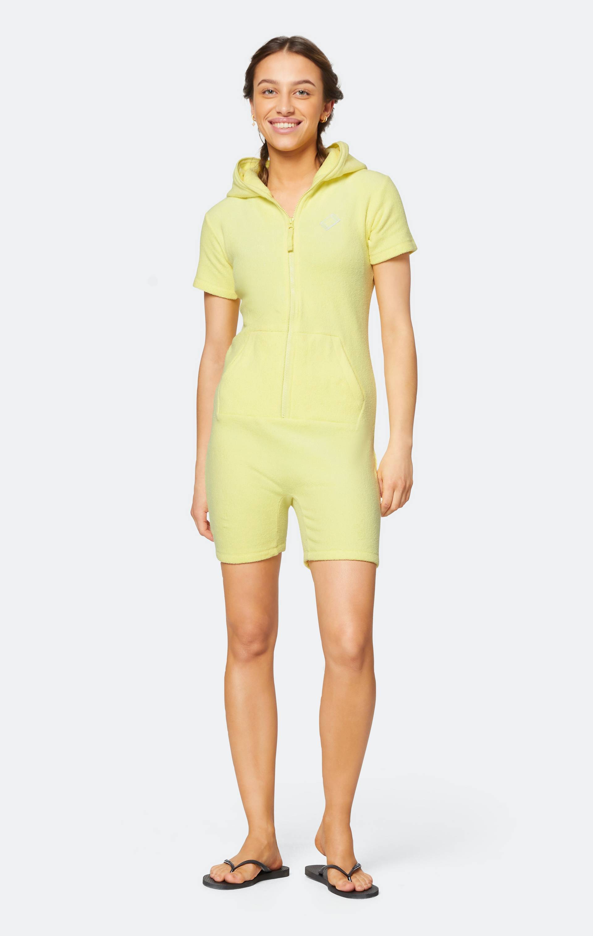 Onepiece Towel Club Fitted Short Jumpsuit Yellow - 5