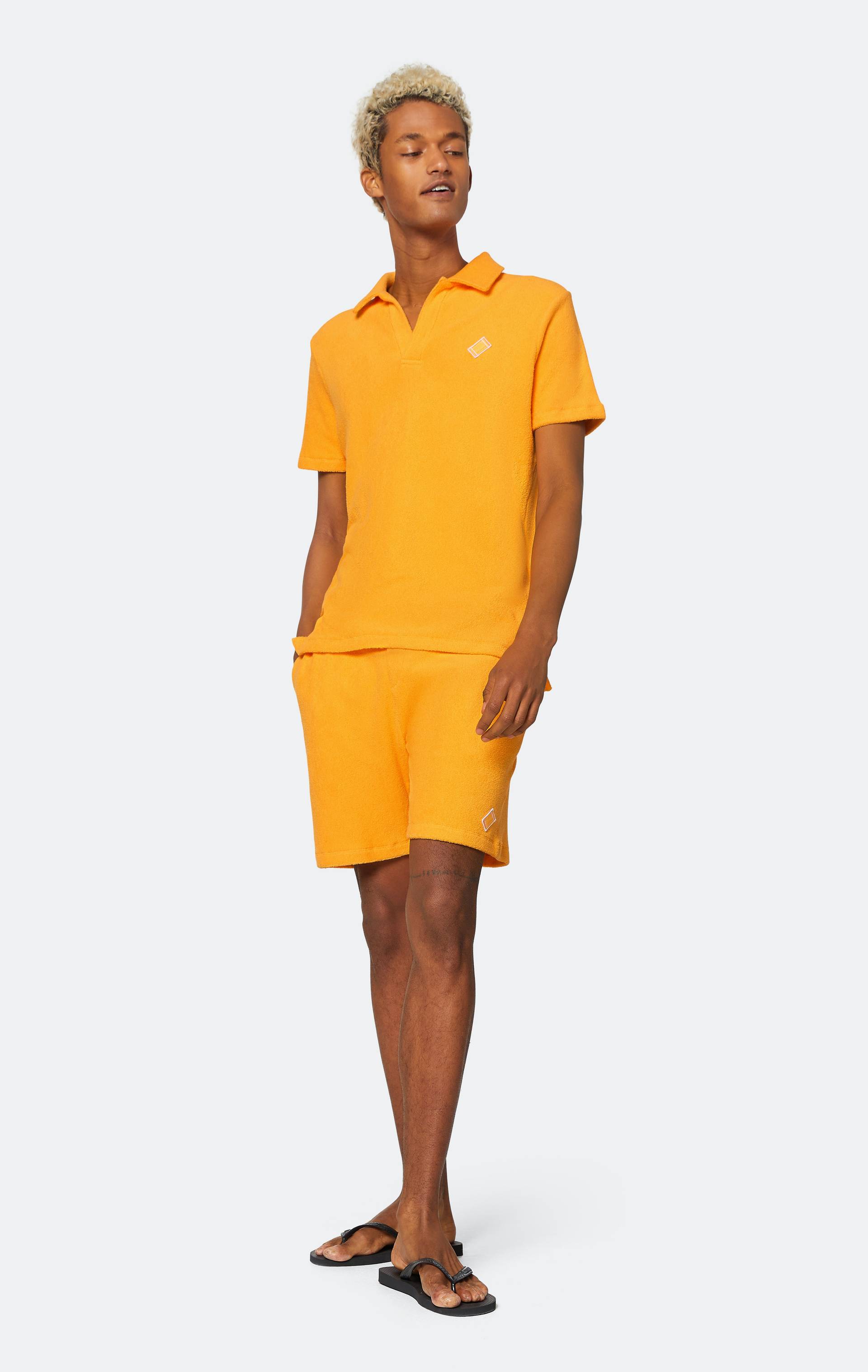 Onepiece Towel Club Piquet Shirt Orange - 4