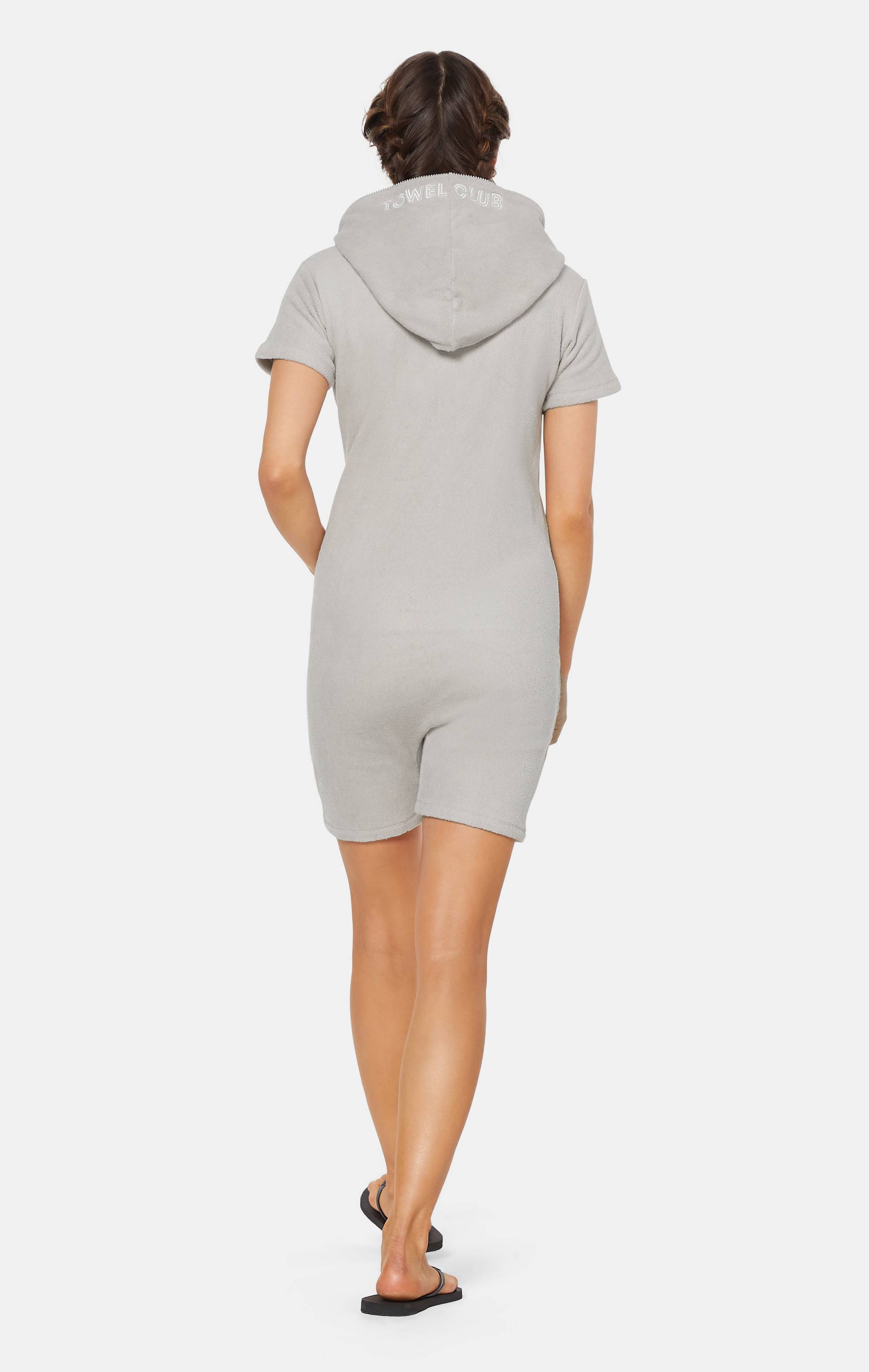 Onepiece Towel Club Fitted Short Jumpsuit Light Grey - 7