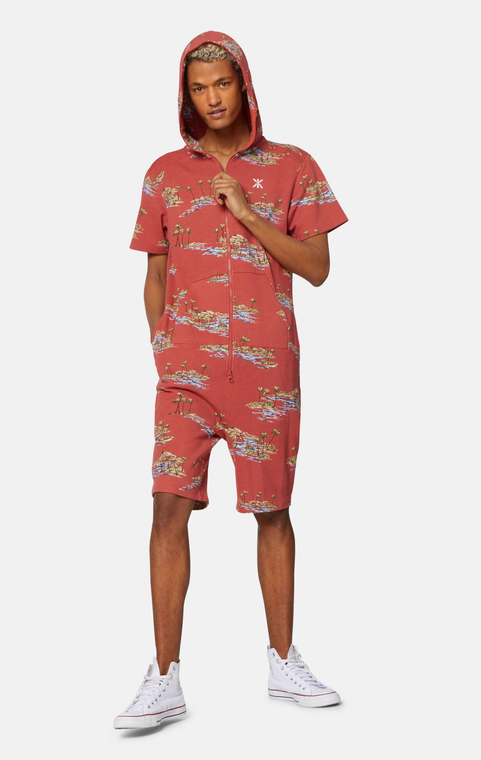 Onepiece Vintage Honolulu Short Jumpsuit Red - 6