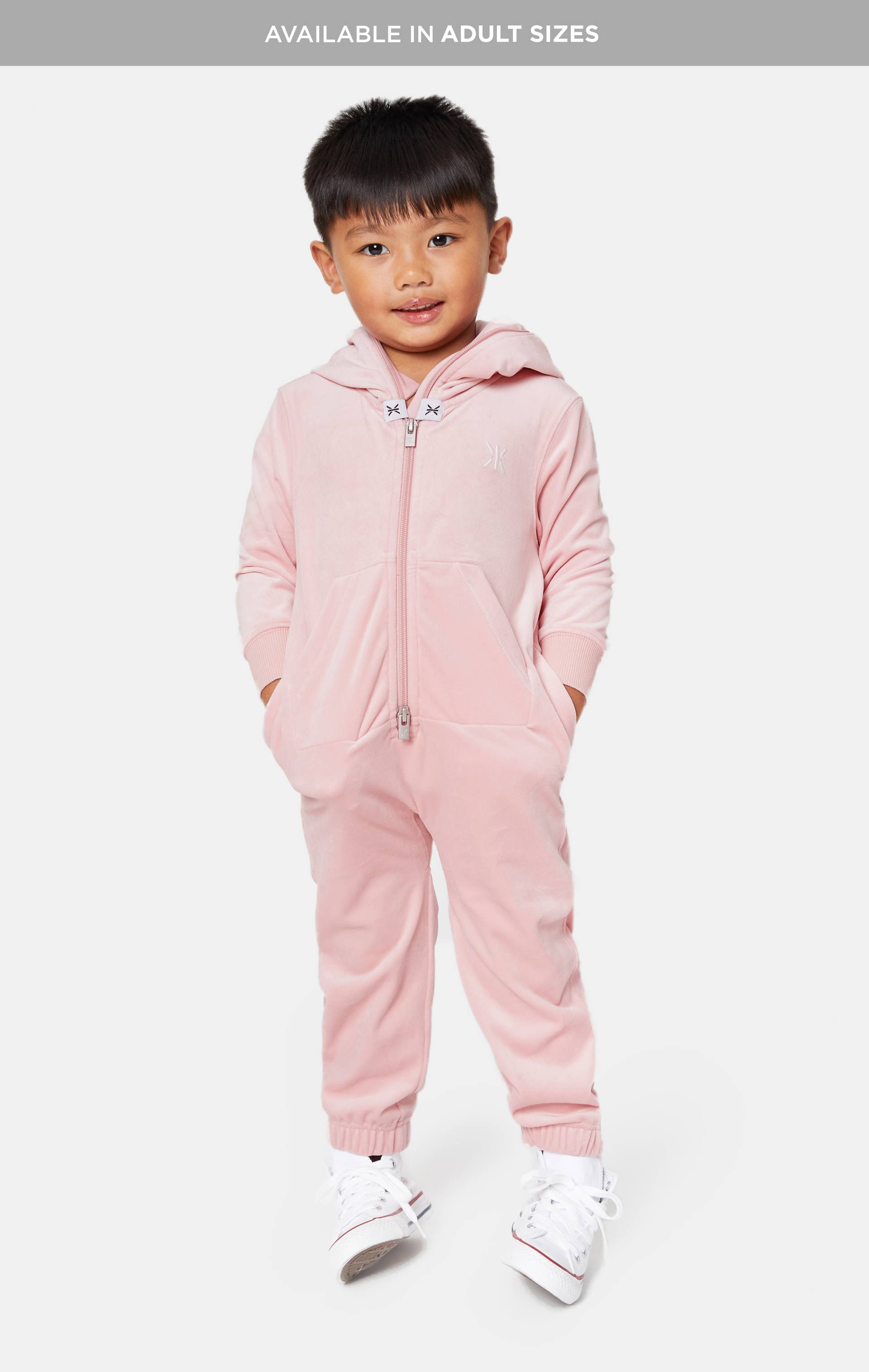 Original Velvet Kids Jumpsuit Pink Onepiece