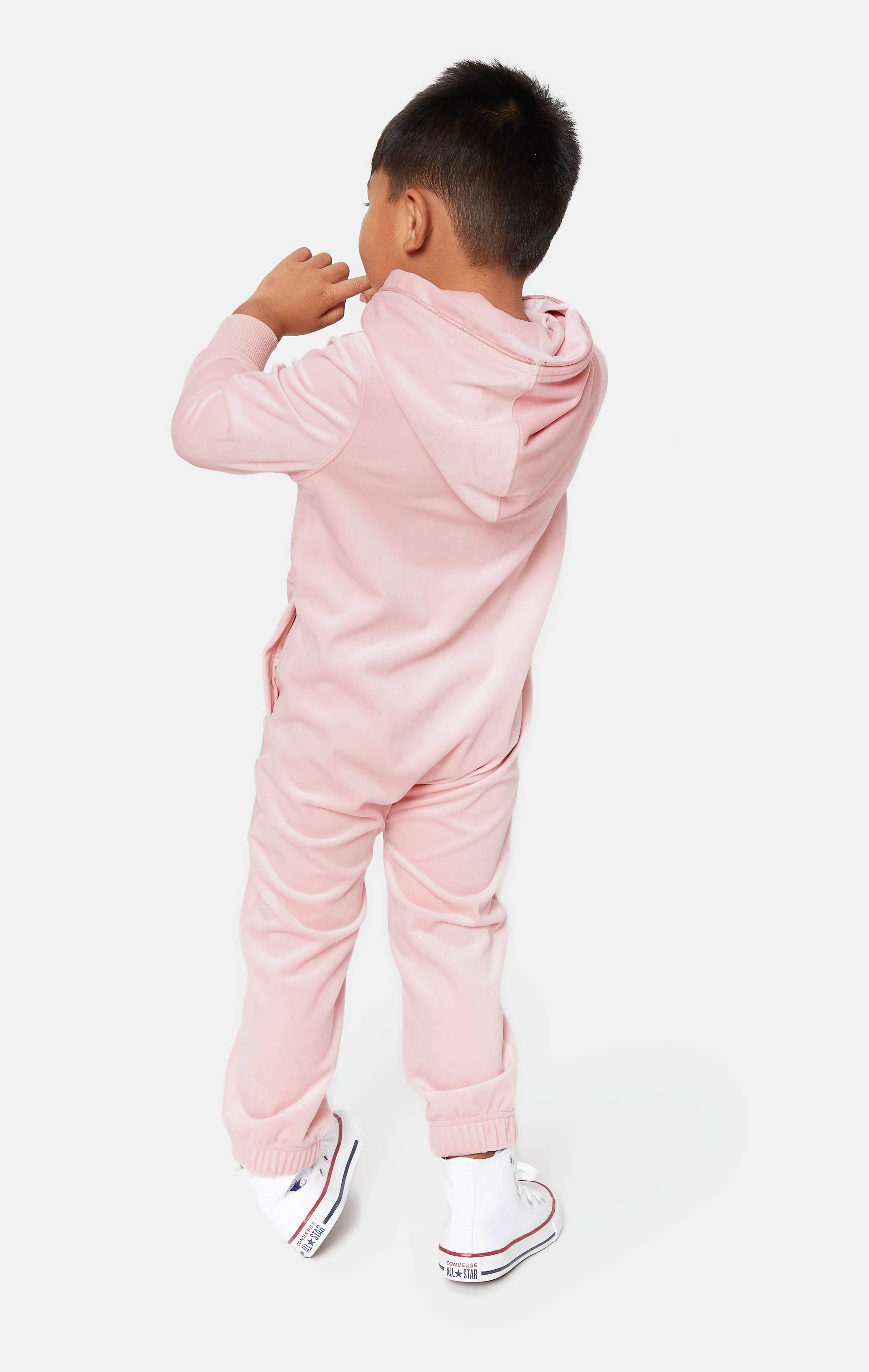 Onepiece Original Velvet Kids Jumpsuit Pink - 3