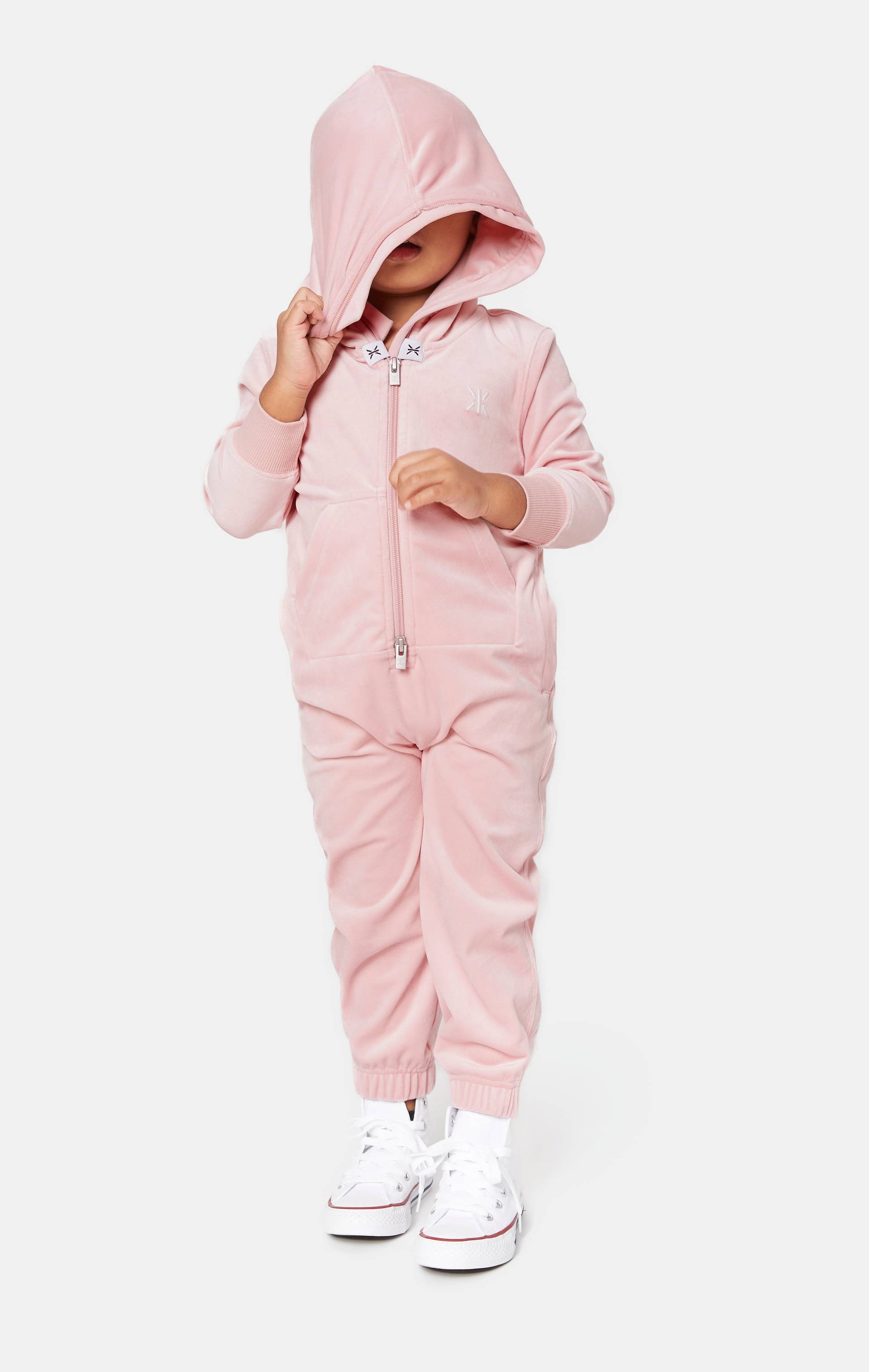 Onepiece Original Velvet Kids Jumpsuit Pink - 3