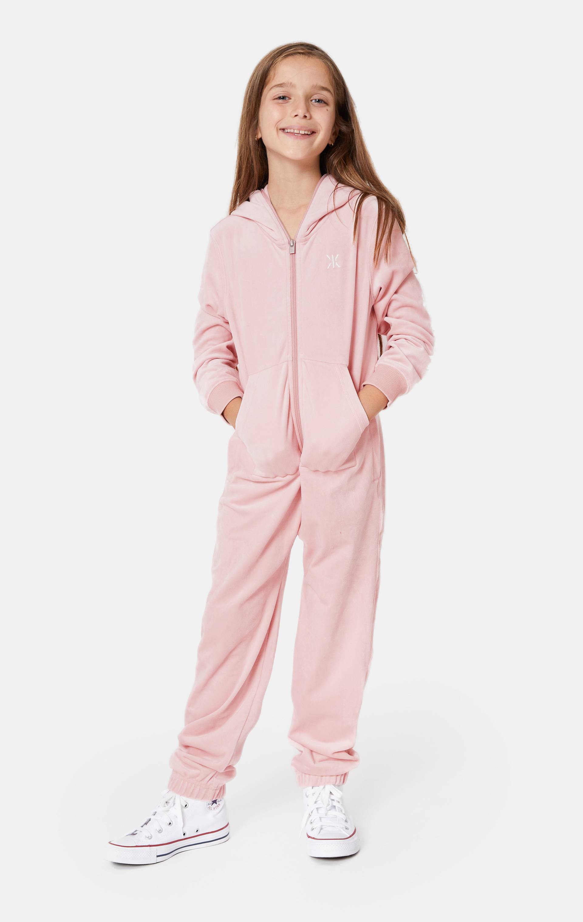 Onepiece Original Velvet Kids Jumpsuit Pink - 5