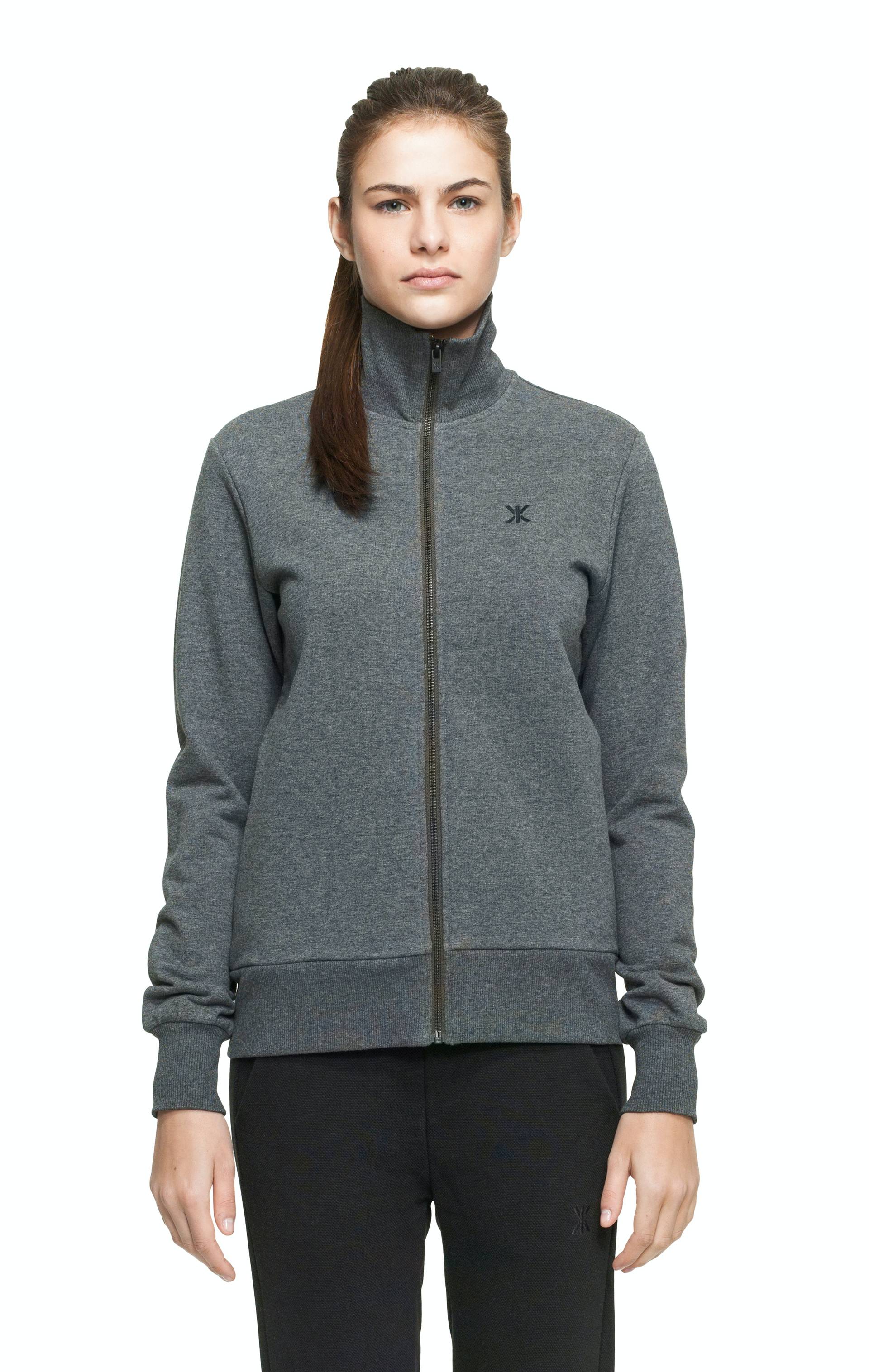 Onepiece Out High Neck Zip Nep Dark Grey - 6