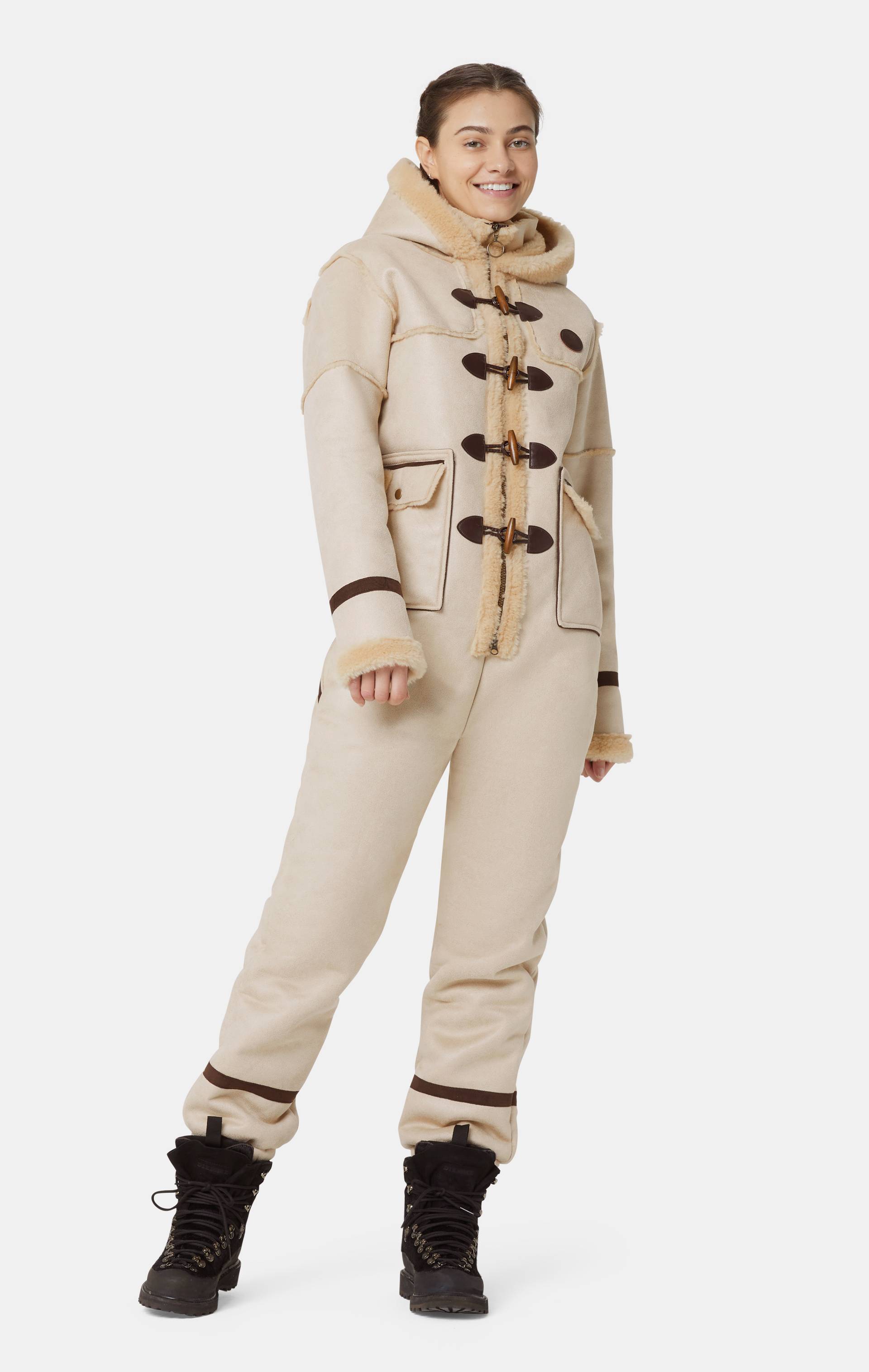 Onepiece Duffel Jumpsuit Off White - 12