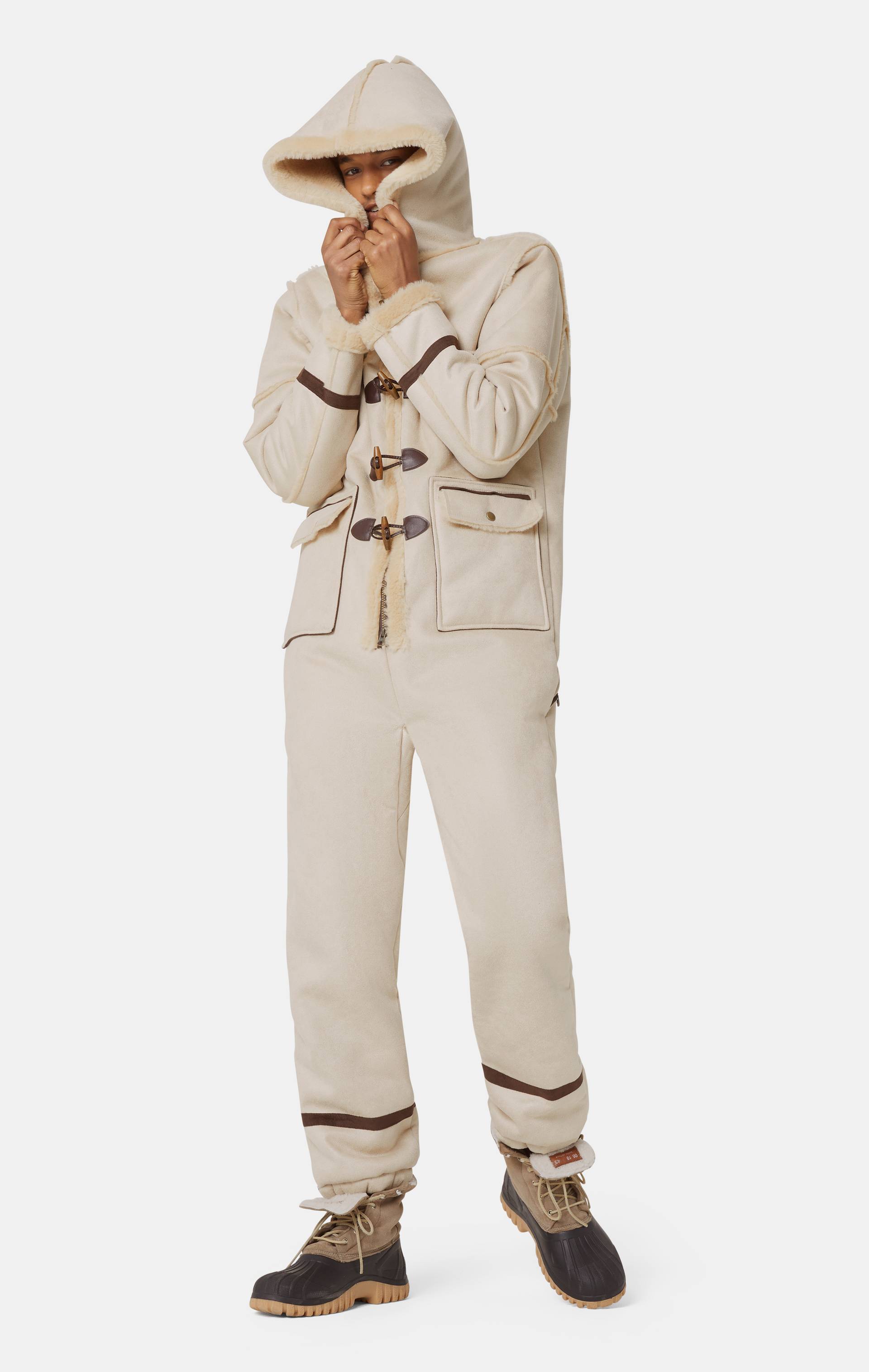 Onepiece Duffel Jumpsuit Off White - 6