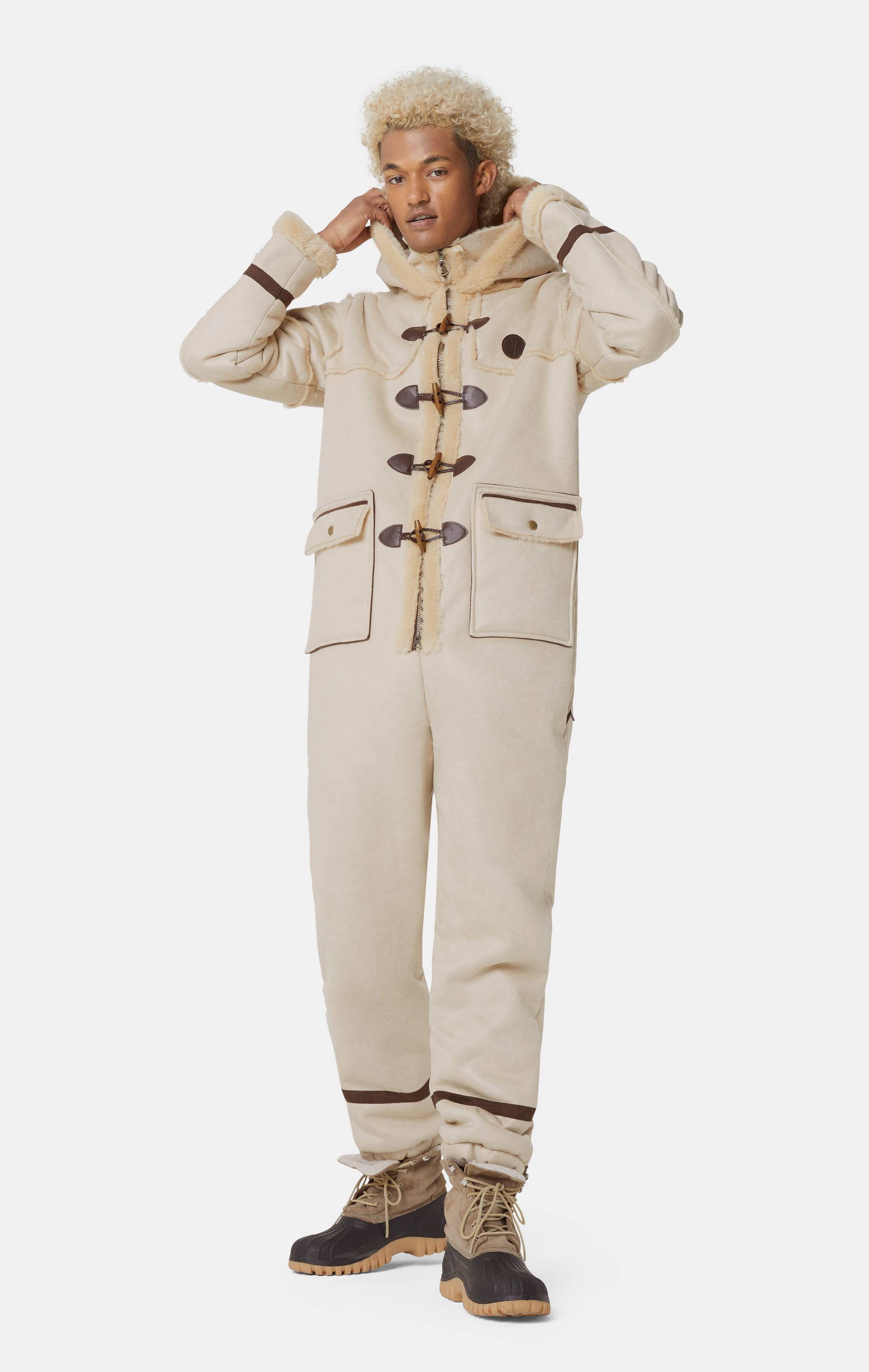 Onepiece Duffel Jumpsuit Off White - 3