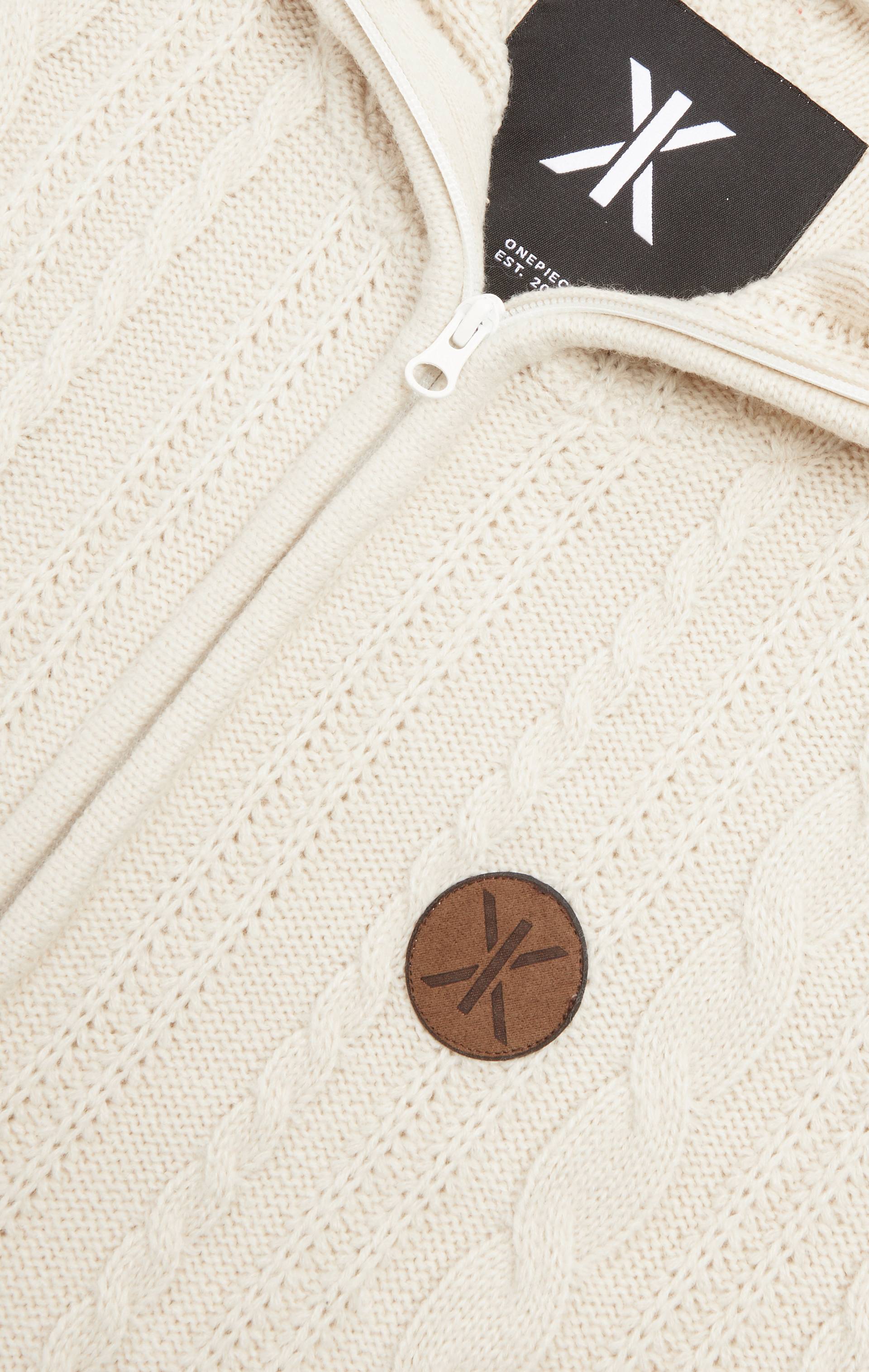 Onepiece Chunky Knit Jumpsuit Off White - 7