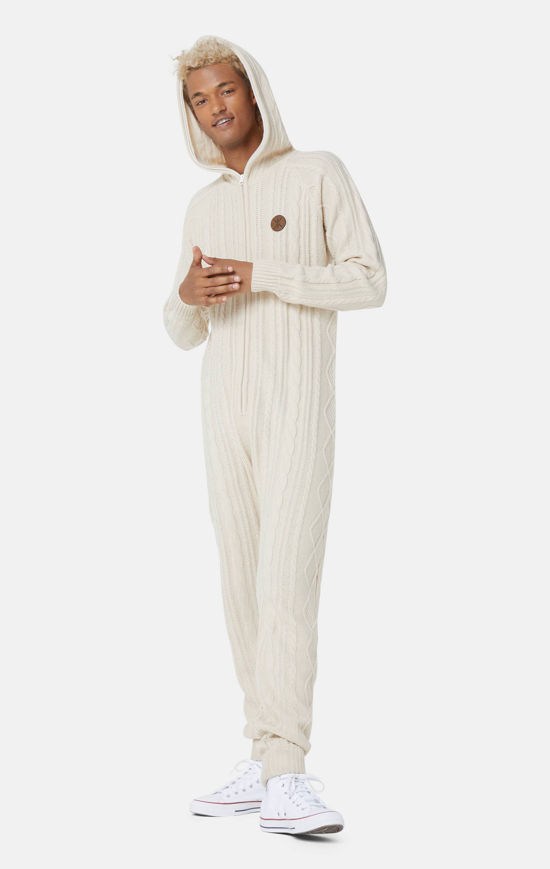 Onepiece Chunky Knit Jumpsuit Off White - 6