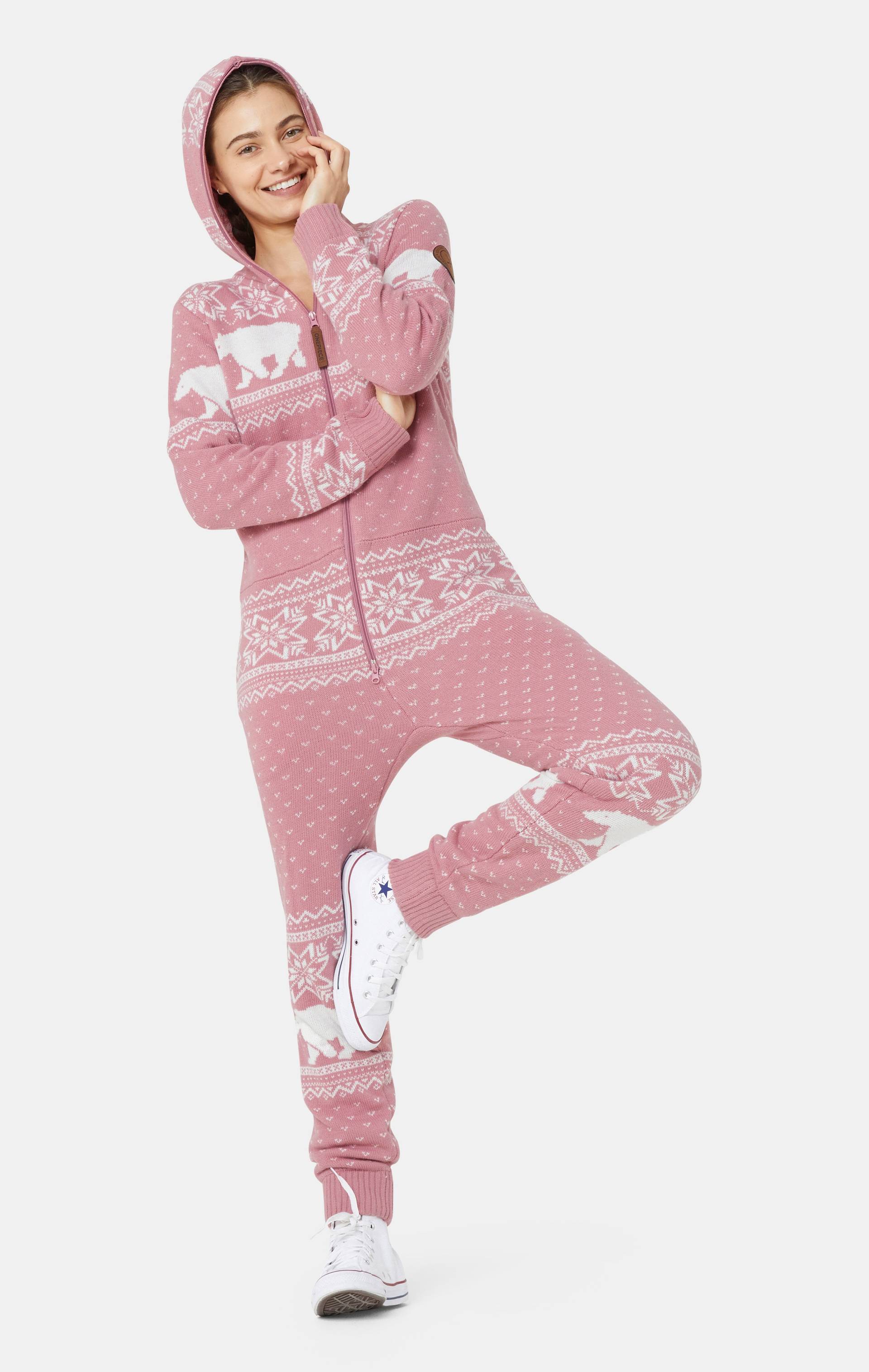 Onepiece Polar Bears Are Coming Jumpsuit Light Pink - 11