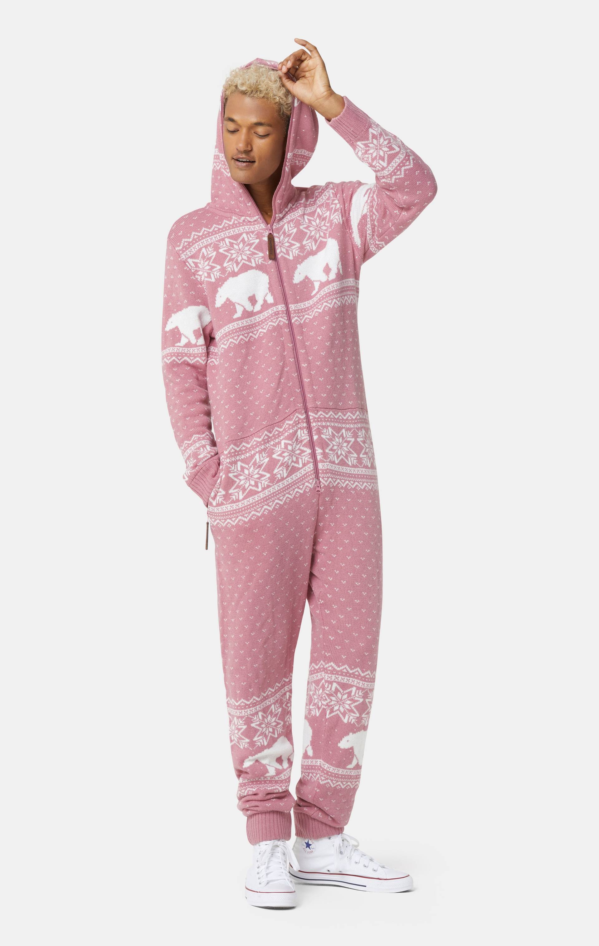 Onepiece Polar Bears Are Coming Jumpsuit Light Pink - 5
