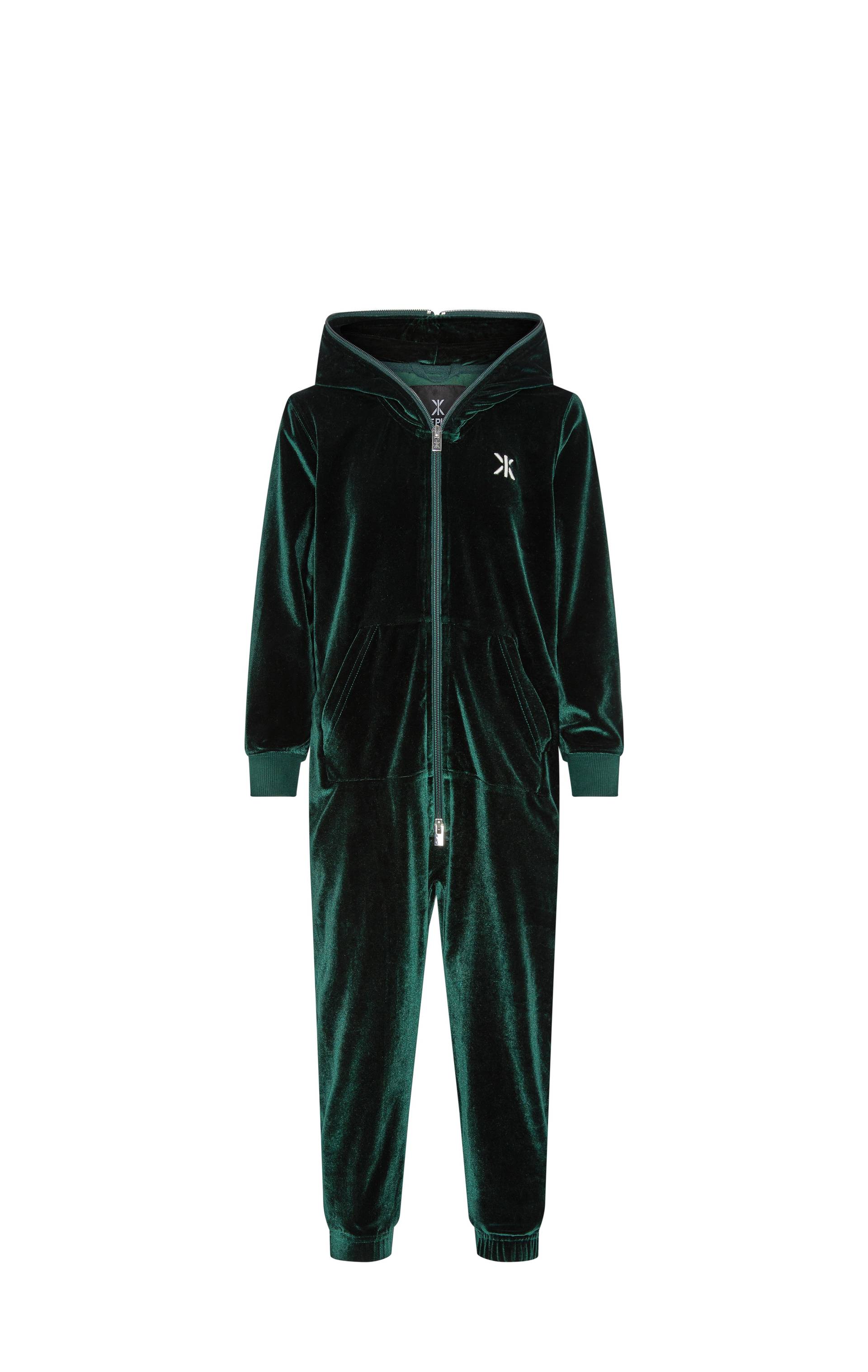 Onepiece Original Velour Kids Jumpsuit Green - 1