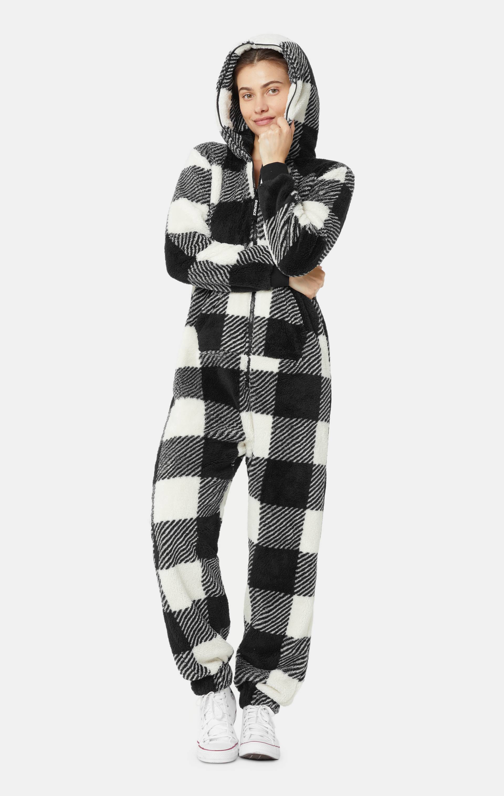 Onepiece The Puppy Jumpsuit Checkered White - 12