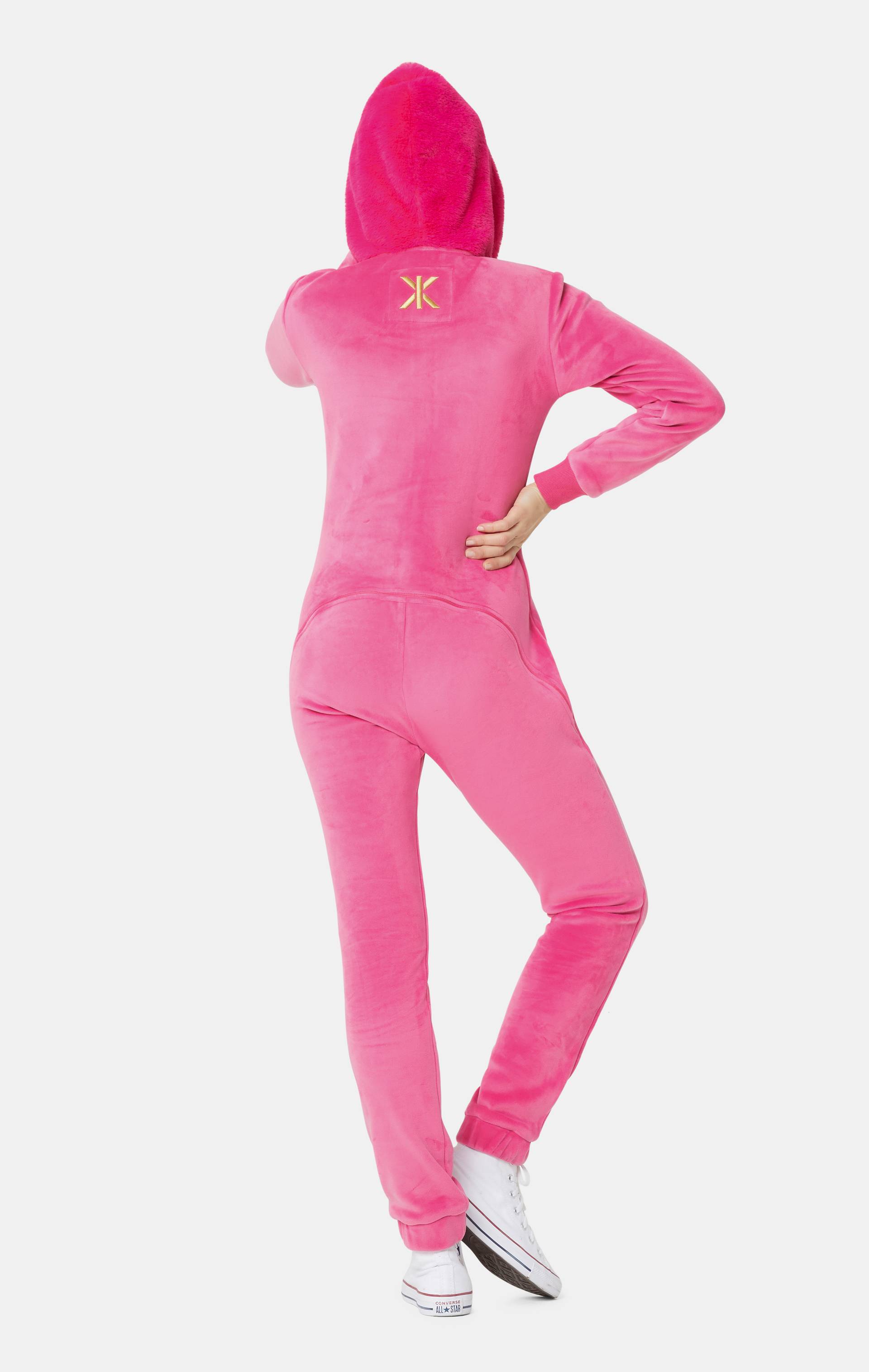 Onepiece Alps Soft Velvet Fitted Jumpsuit Pink - 6