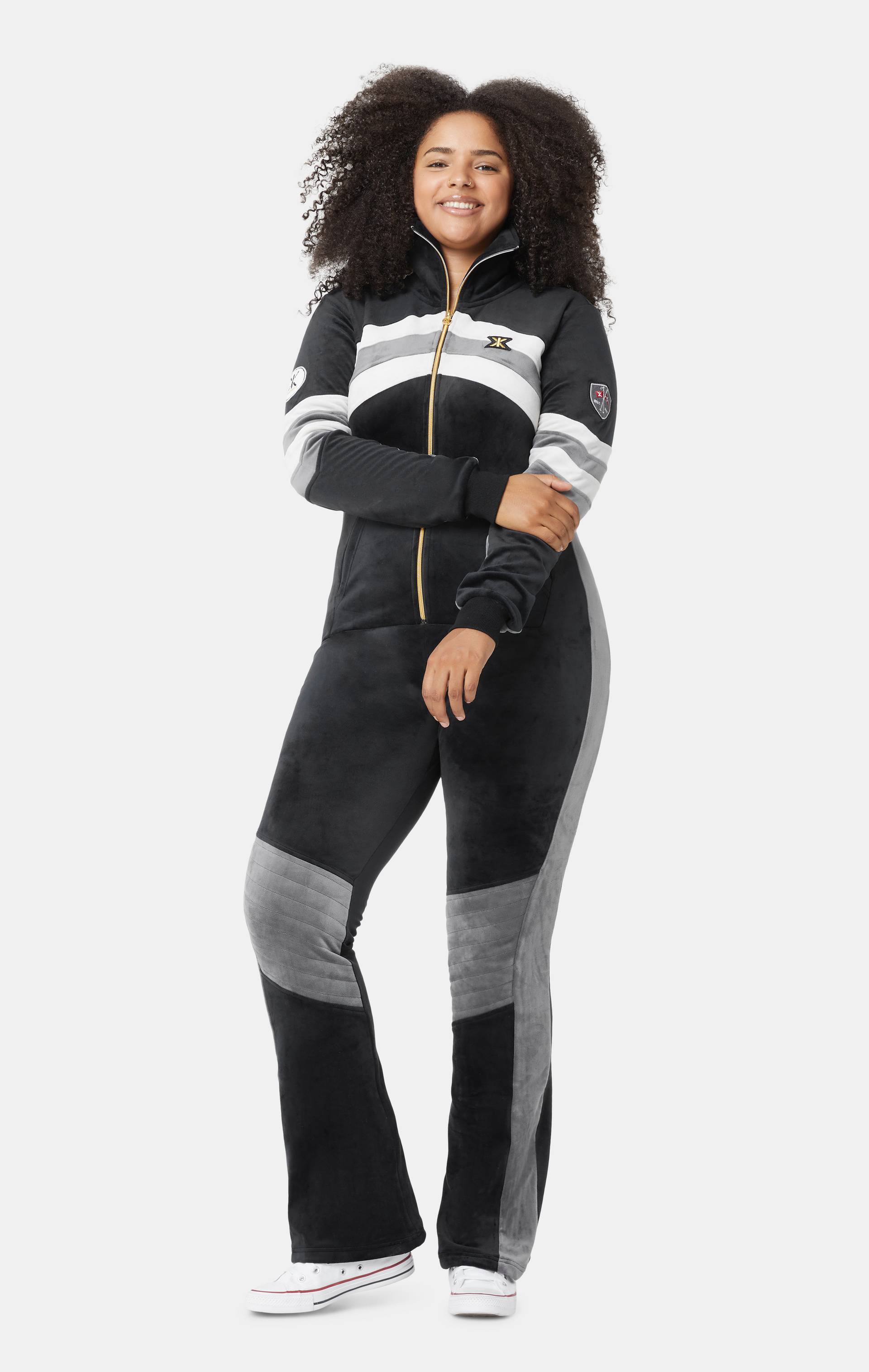 Onepiece Retro Alps Fitted Jumpsuit Black - 7