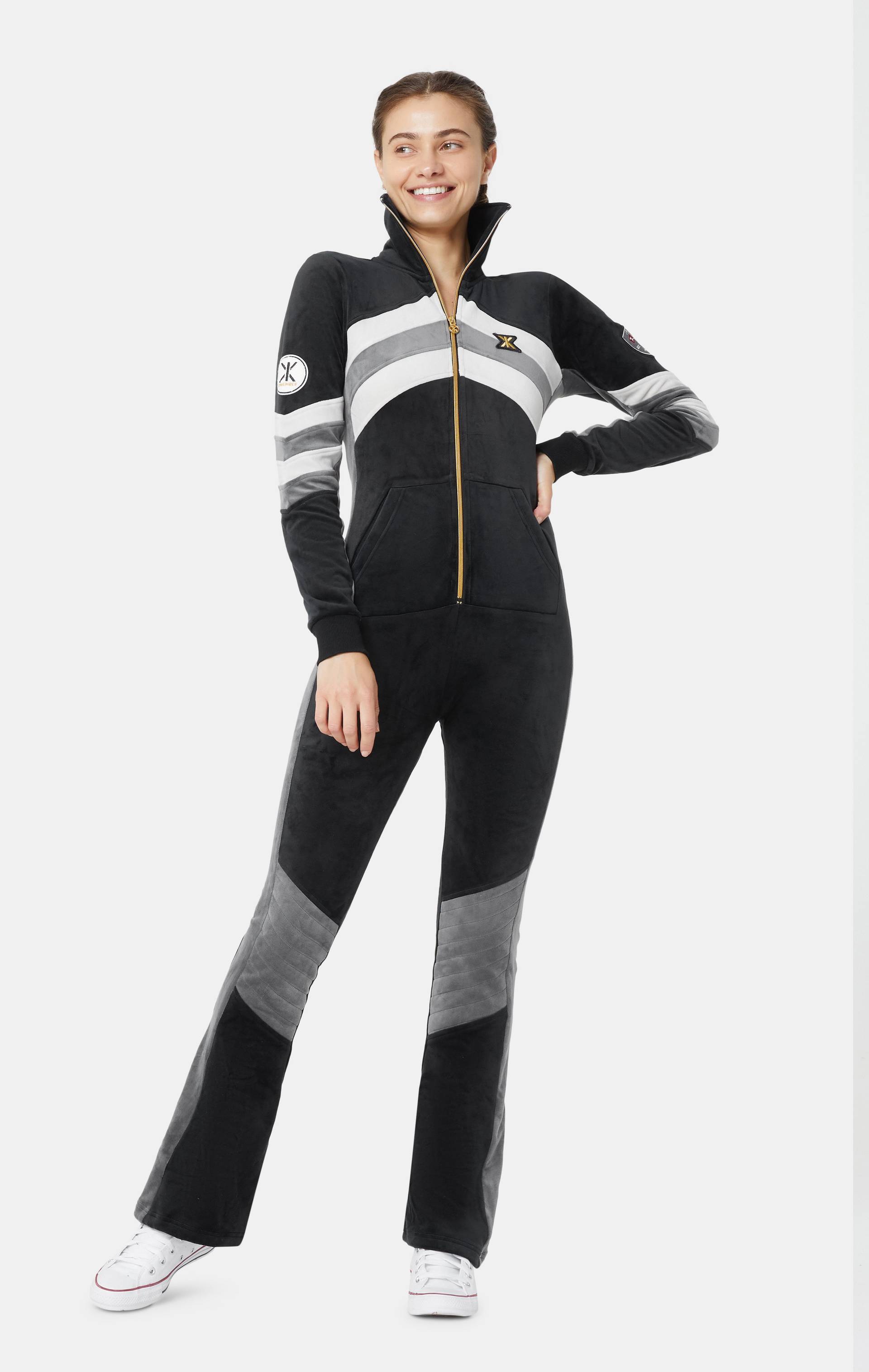 Onepiece Retro Alps Fitted Jumpsuit Black - 3