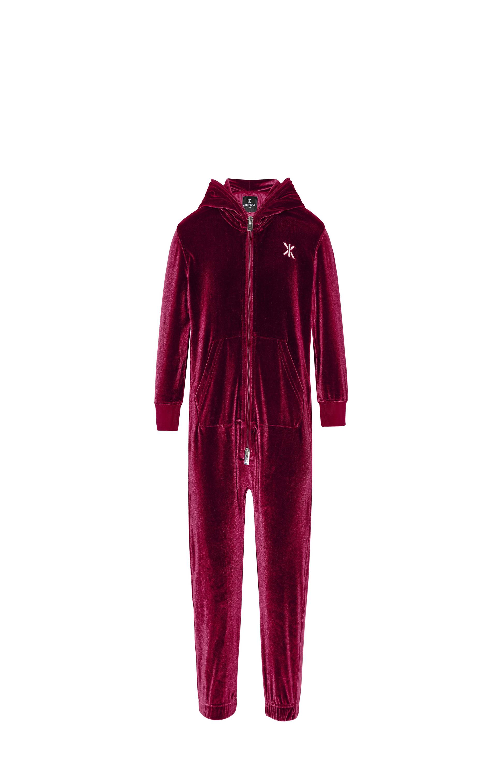 Onepiece Original Velour Kids Jumpsuit Red - 1