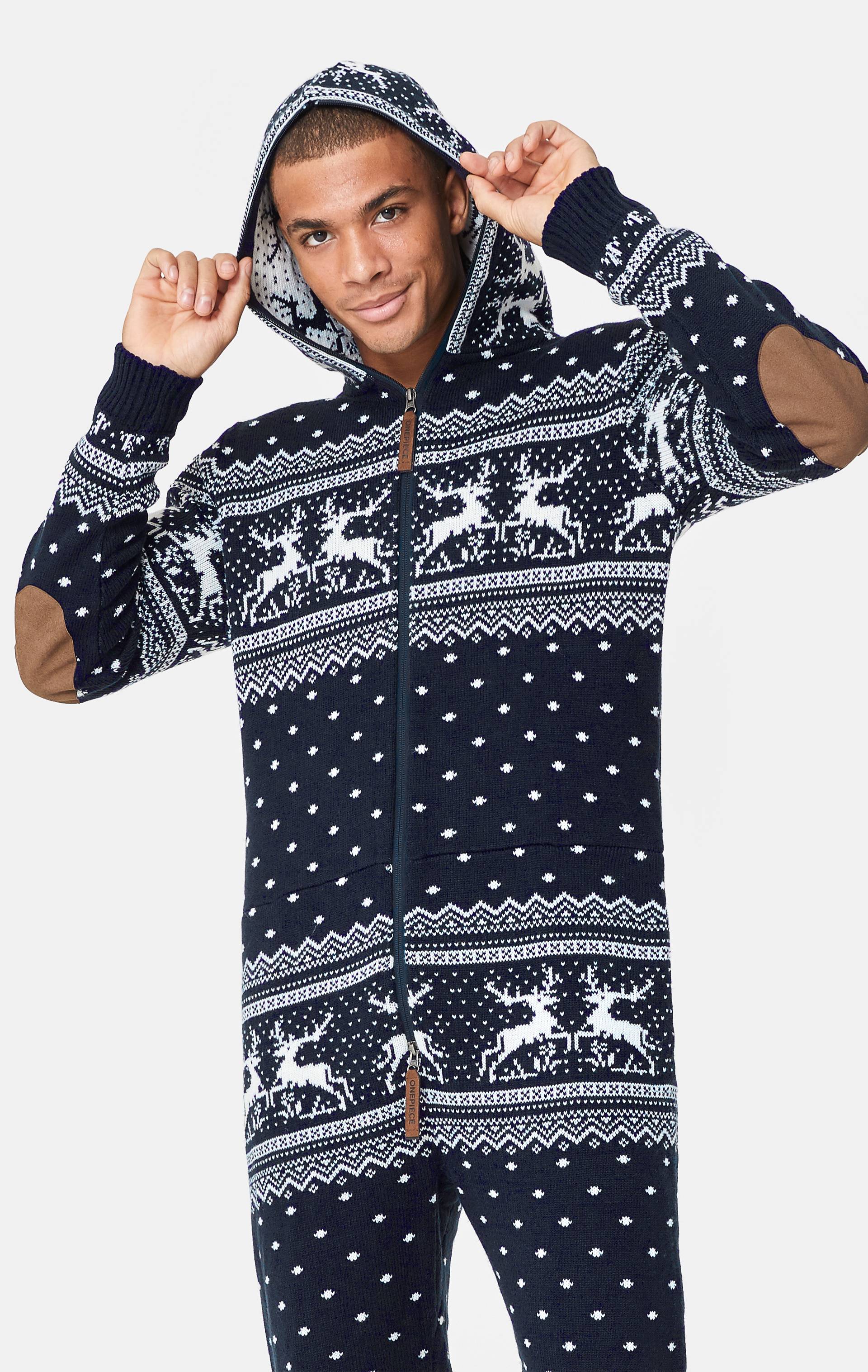 Onepiece Holidays Are Coming Onesie Jumpsuit Navy - 5