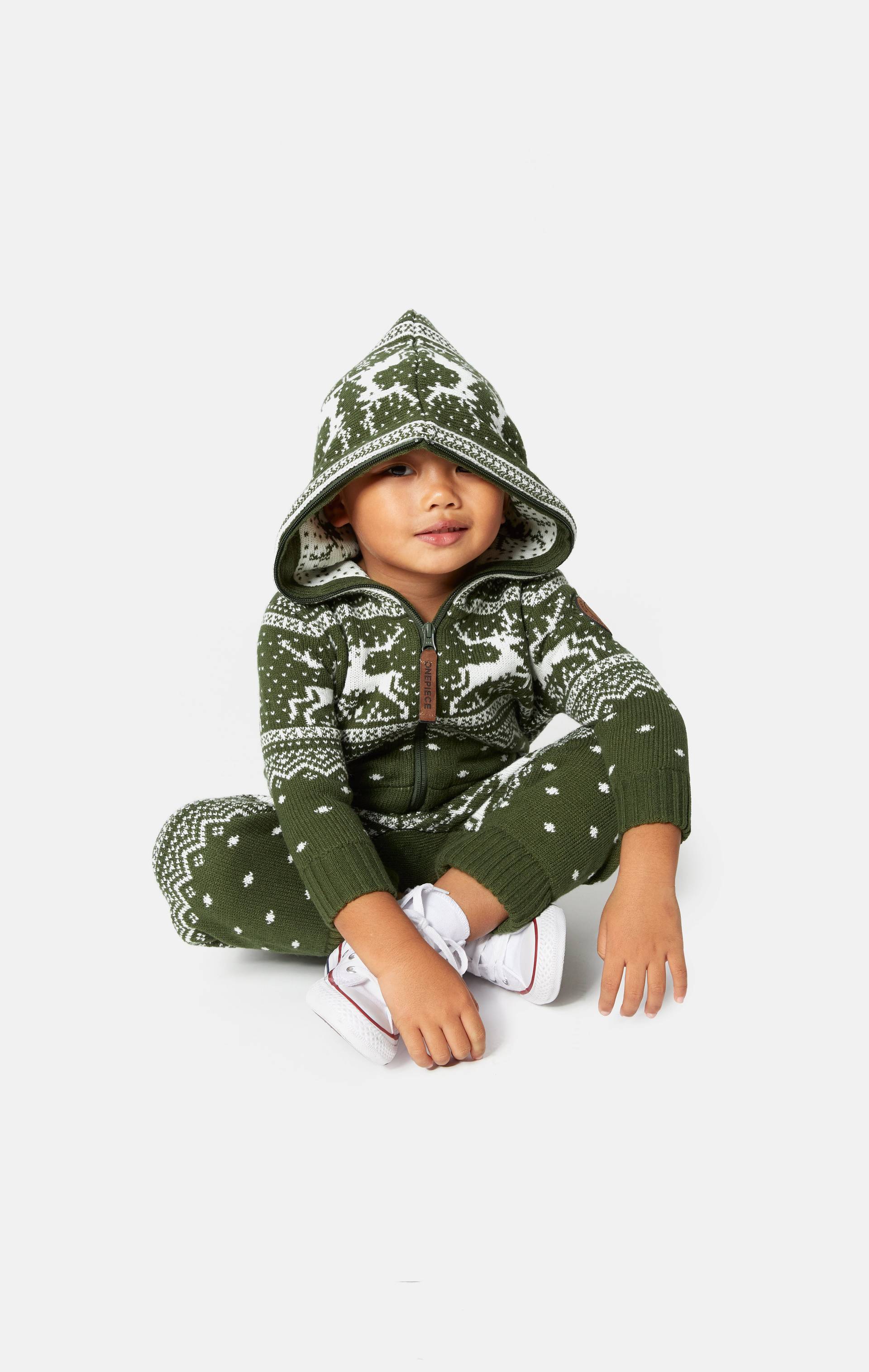 Onepiece Holidays Are Coming KIDS Onesie Jumpsuit Green - 3