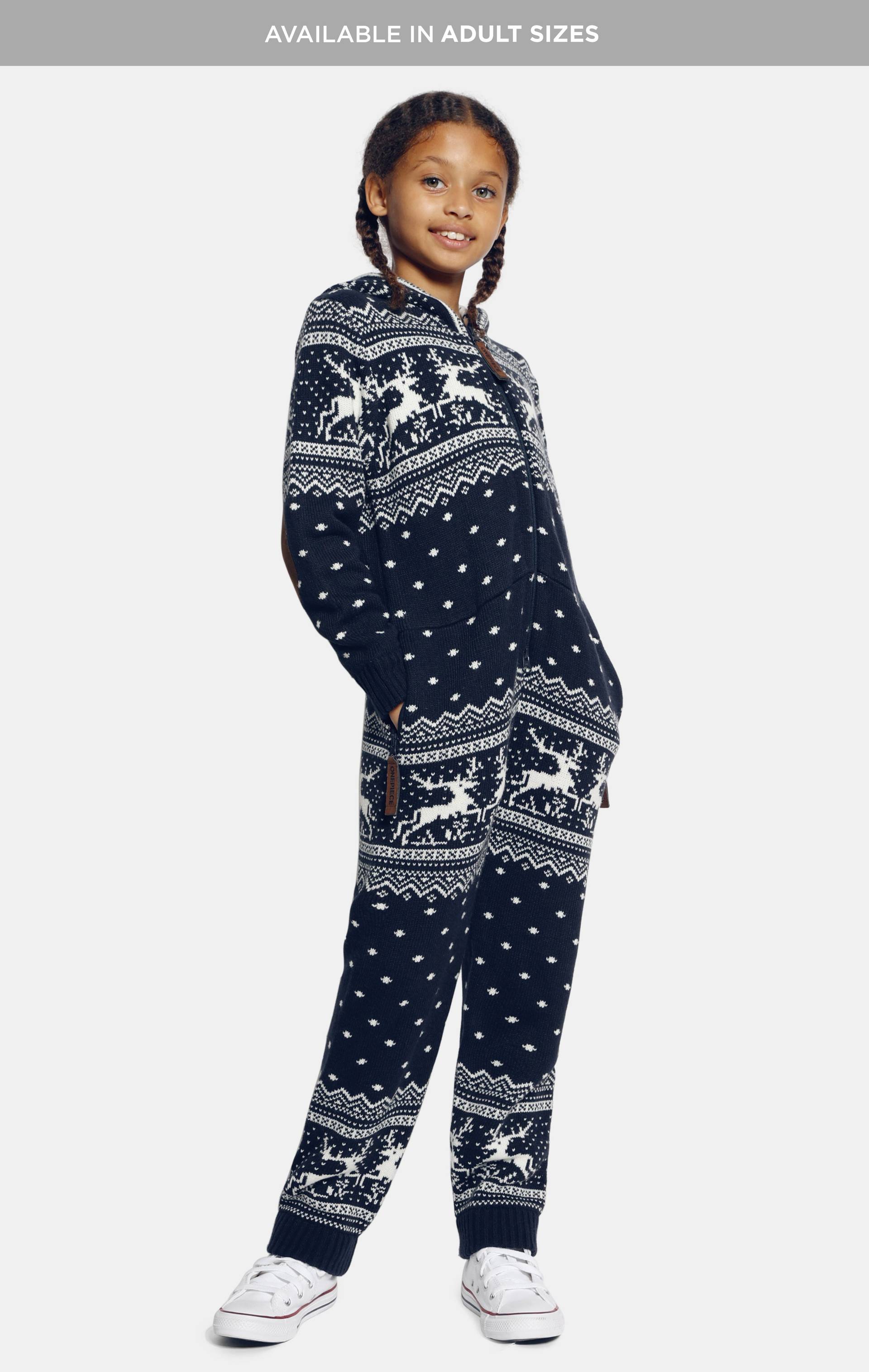 Onepiece Holidays Are Coming KIDS Onesie Jumpsuit Navy - 1