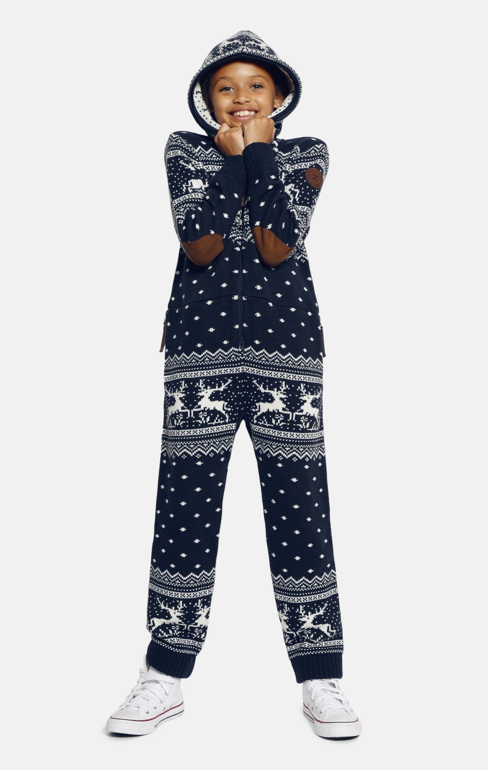 Onepiece Holidays Are Coming KIDS Onesie Jumpsuit Navy - 3