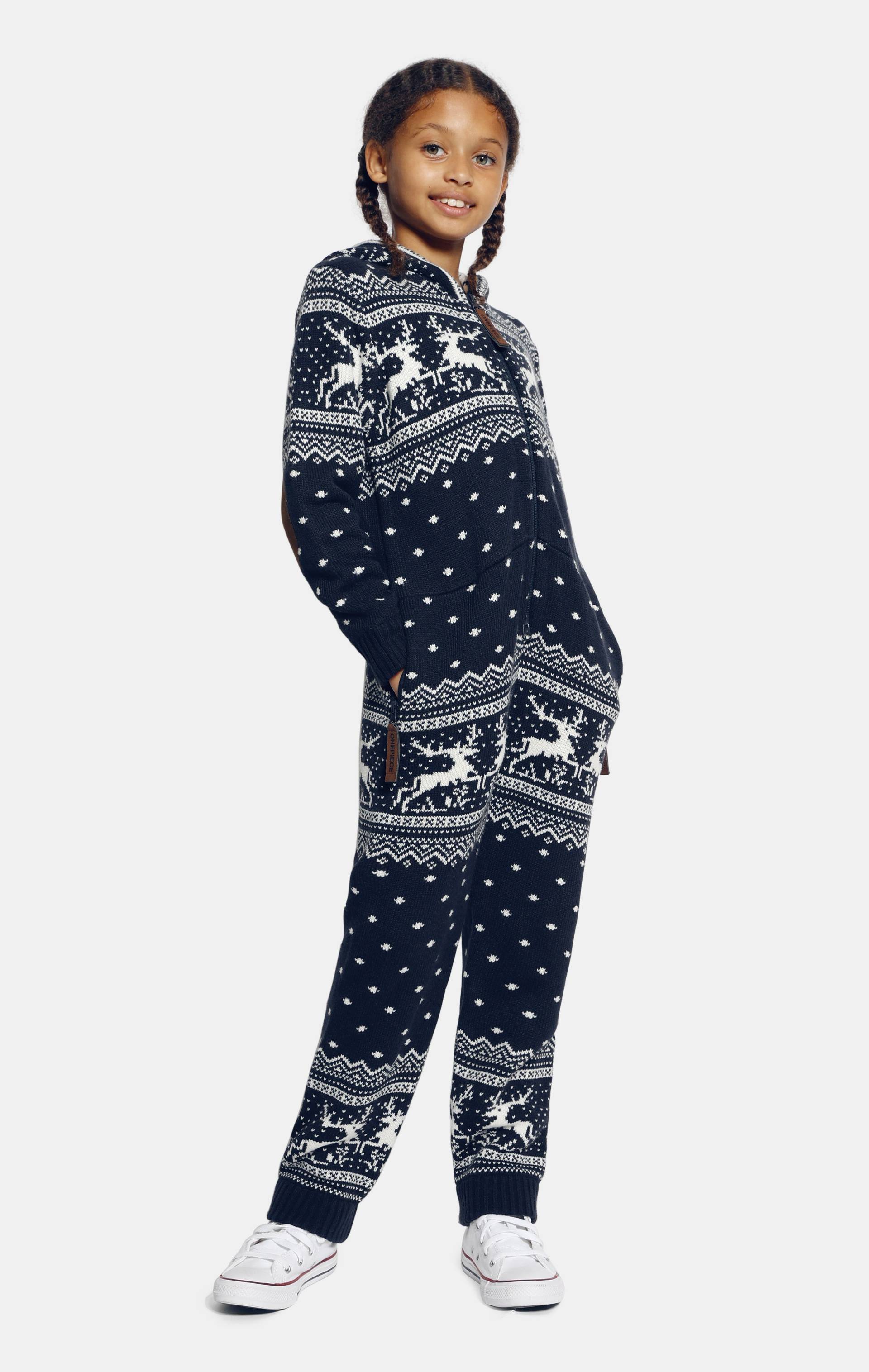 Onepiece Holidays Are Coming KIDS Onesie Jumpsuit Navy - 2