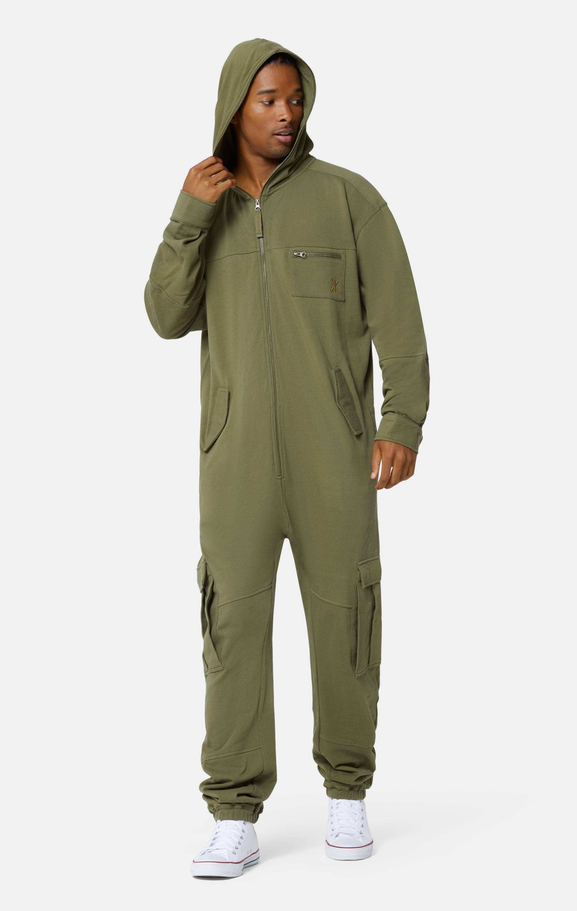 Onepiece Cargo Baggy Jumpsuit Army - 3