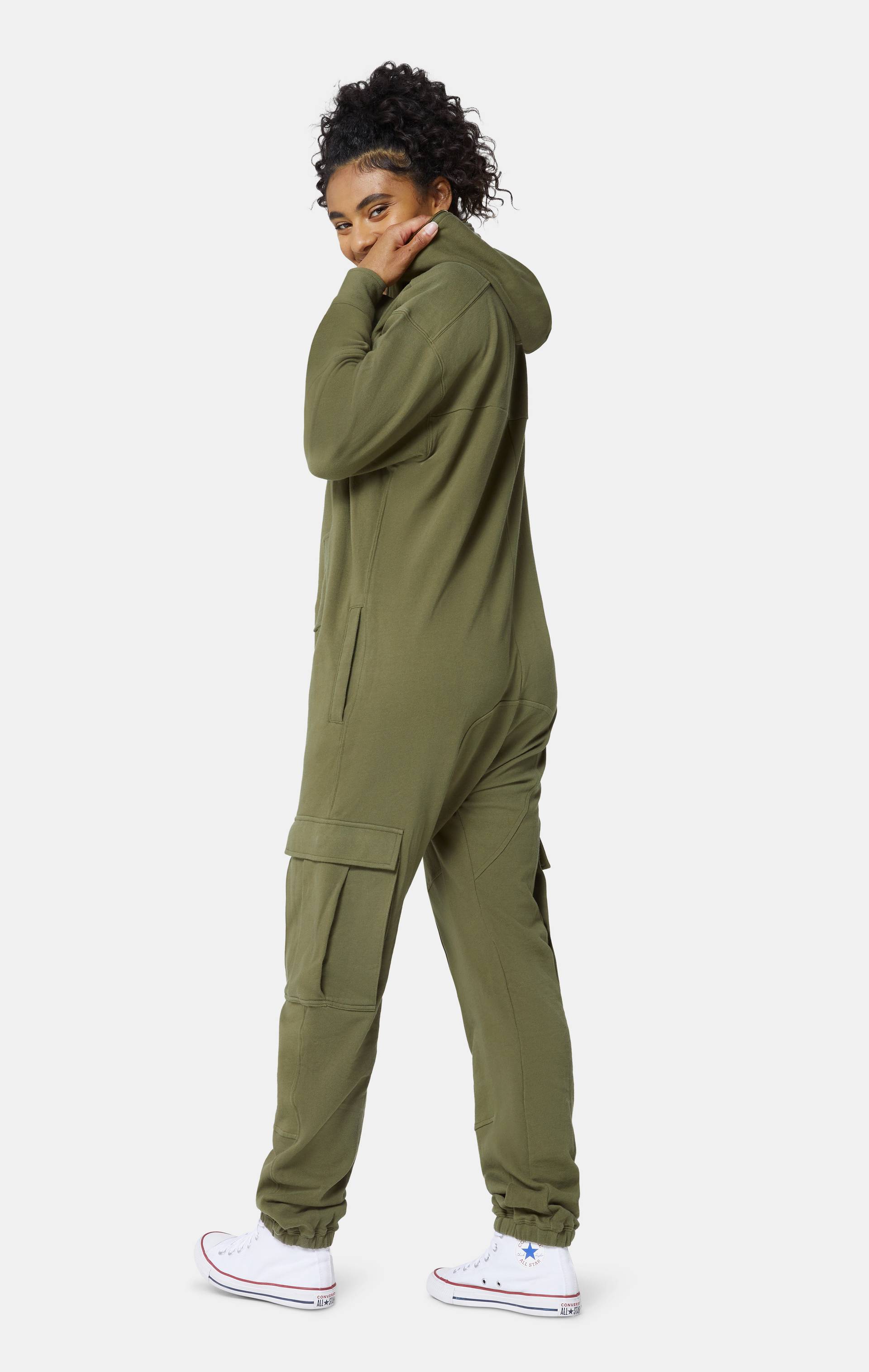 Onepiece Cargo Baggy Jumpsuit Army - 17