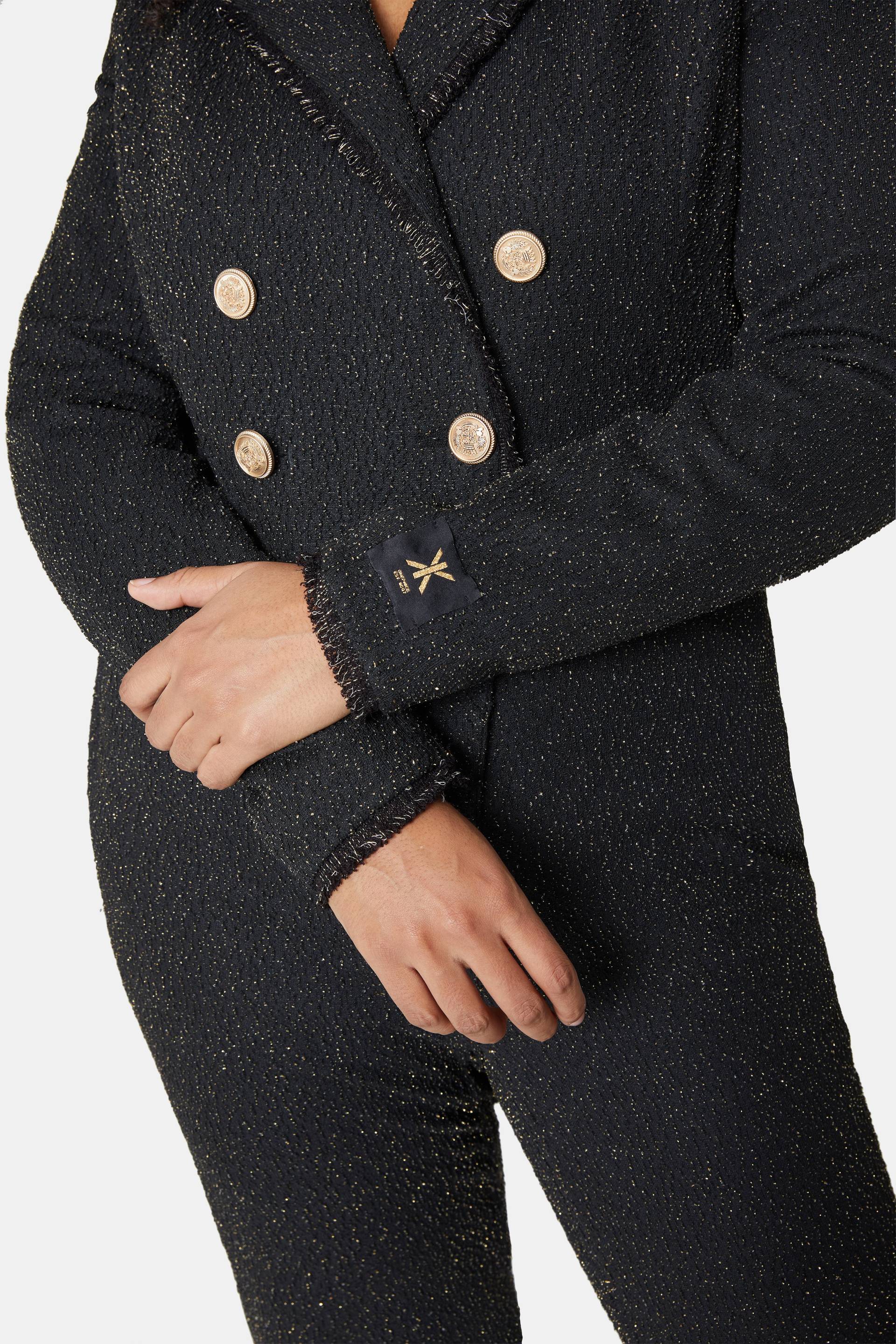 Onepiece Tweed Blazer Fitted Jumpsuit Black - 9