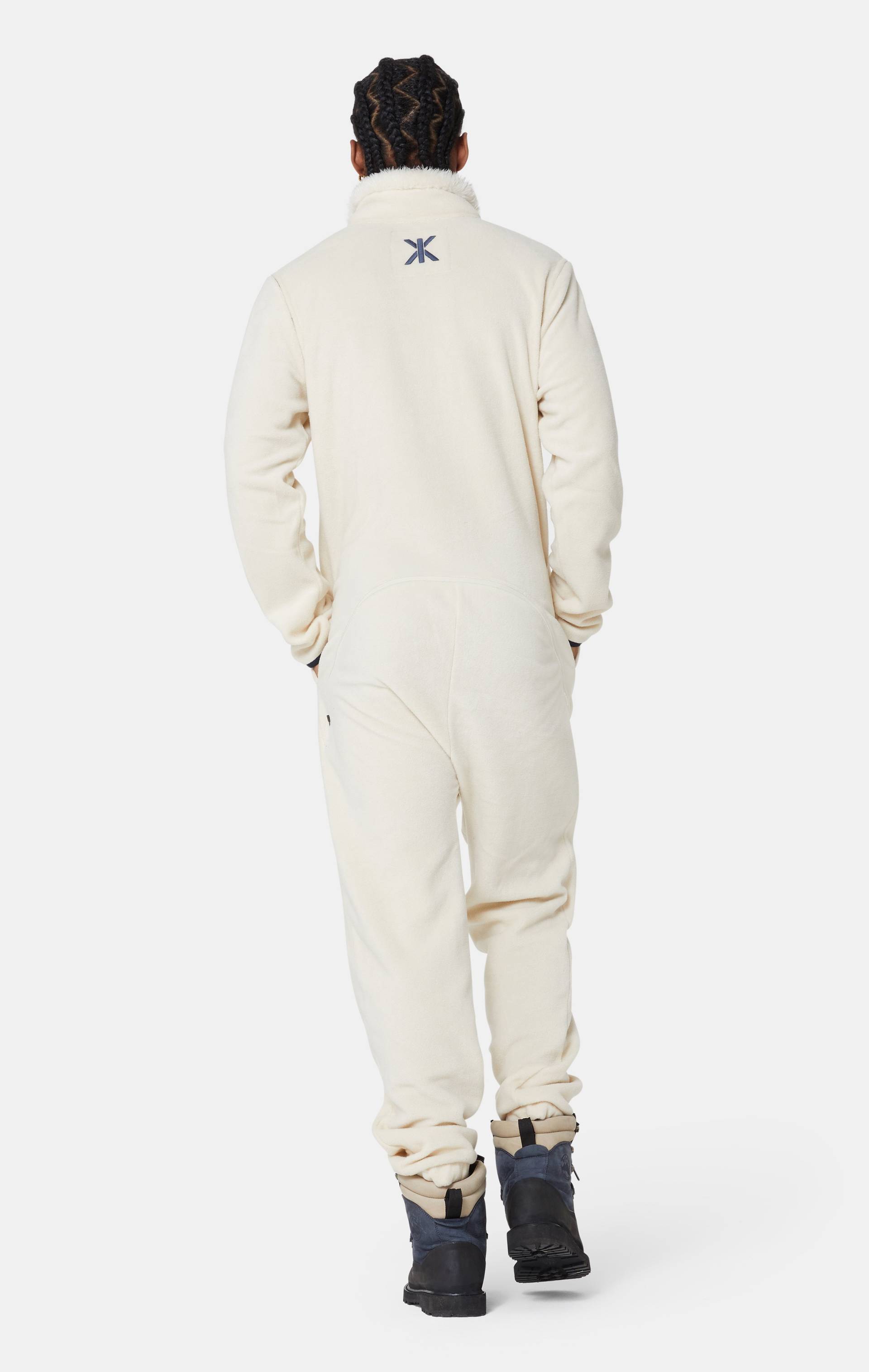 Onepiece Gilet Fleece Jumpsuit Off white - 4