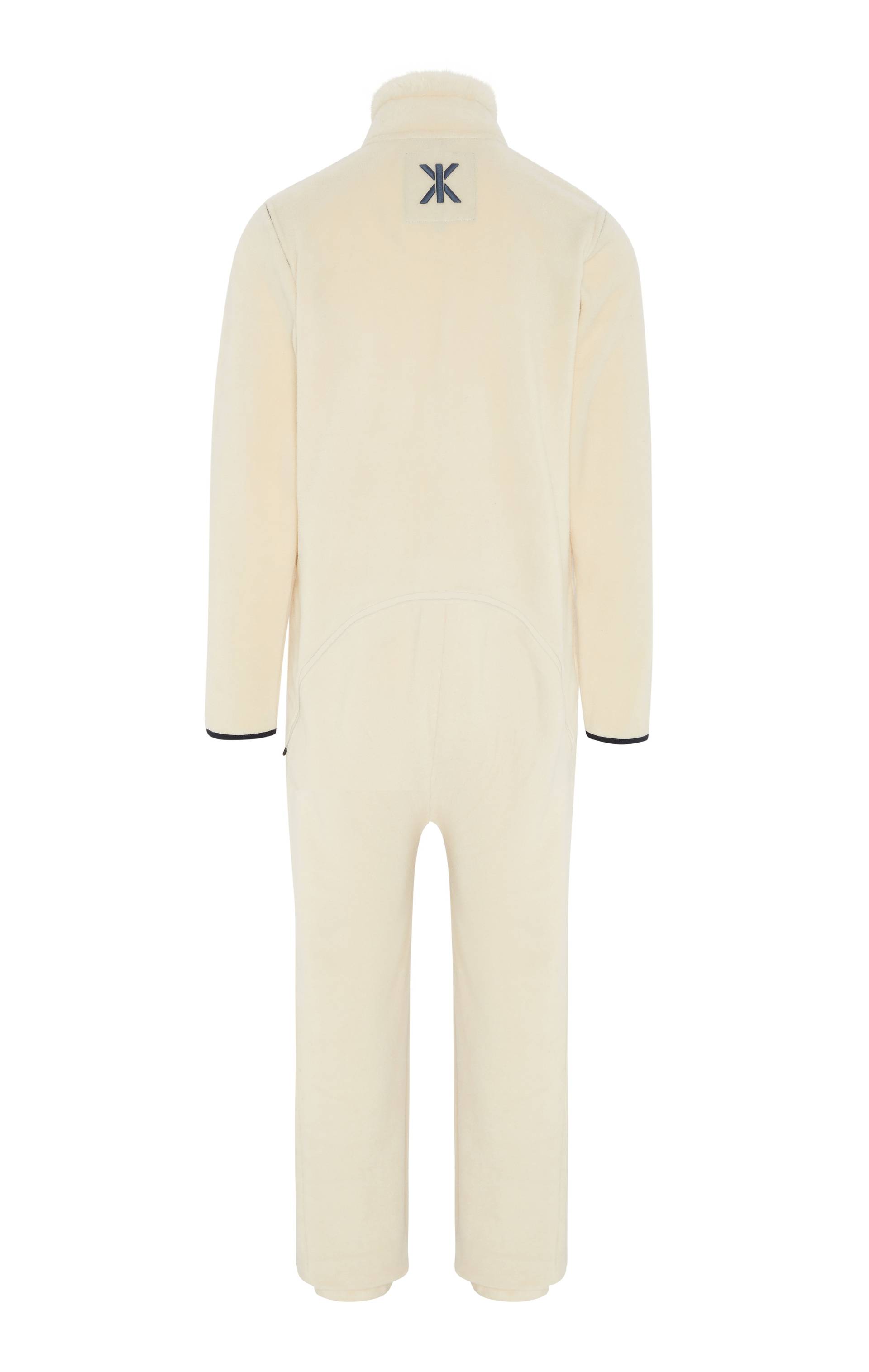 Onepiece Gilet Fleece Jumpsuit Off white - 2