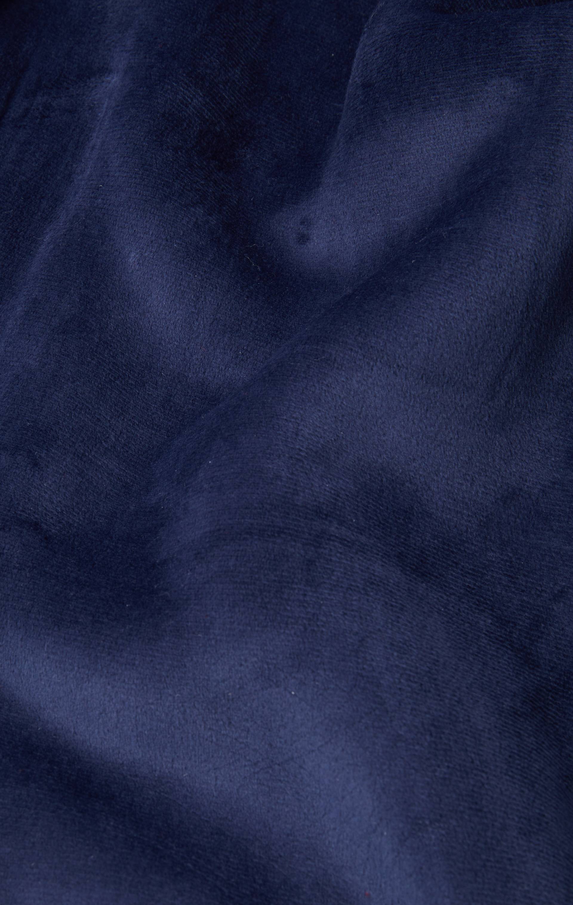 Onepiece Checkered Fleece Jumpsuit Blue - 9