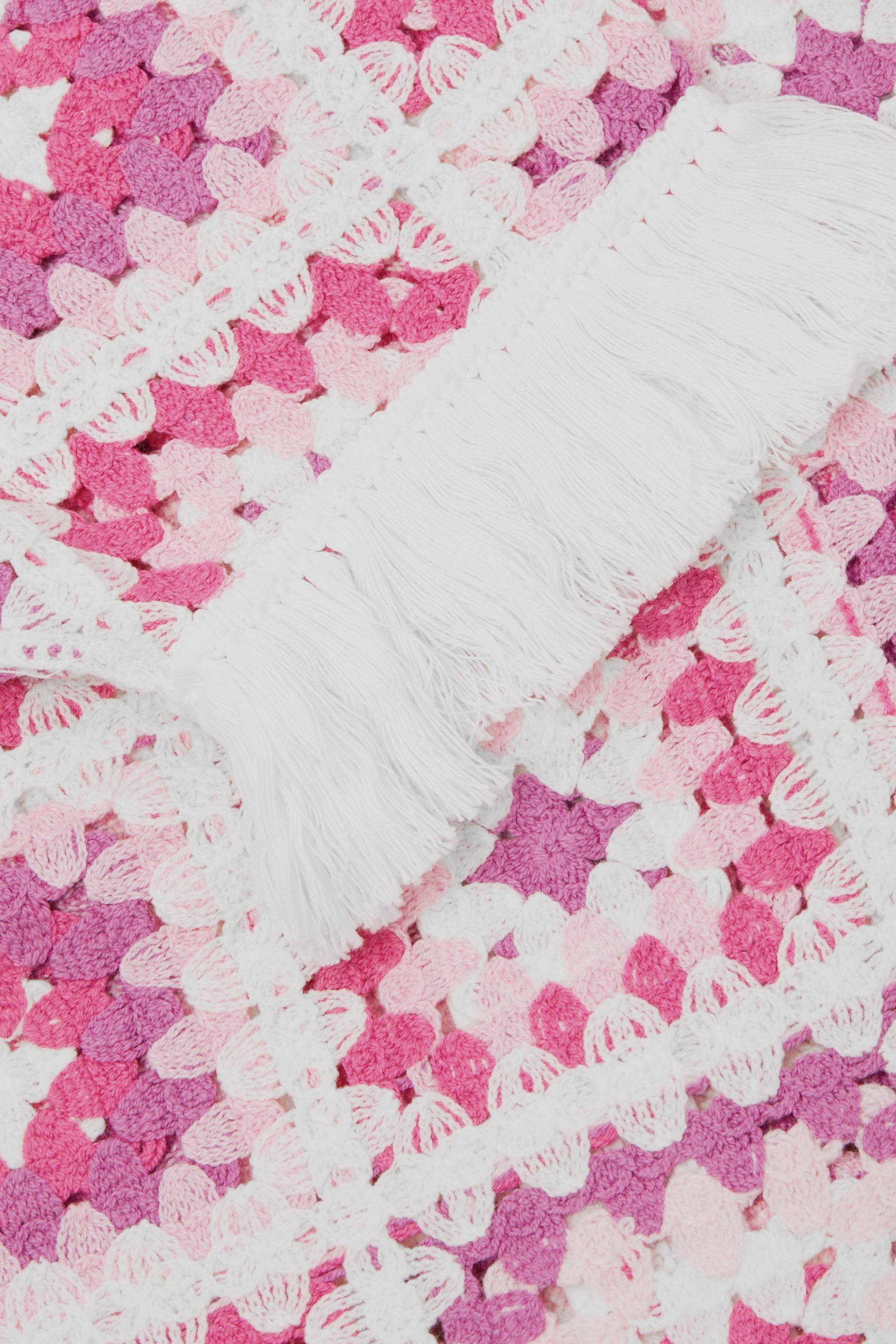 Onepiece Crochet Short Jumpsuit Pink - 4