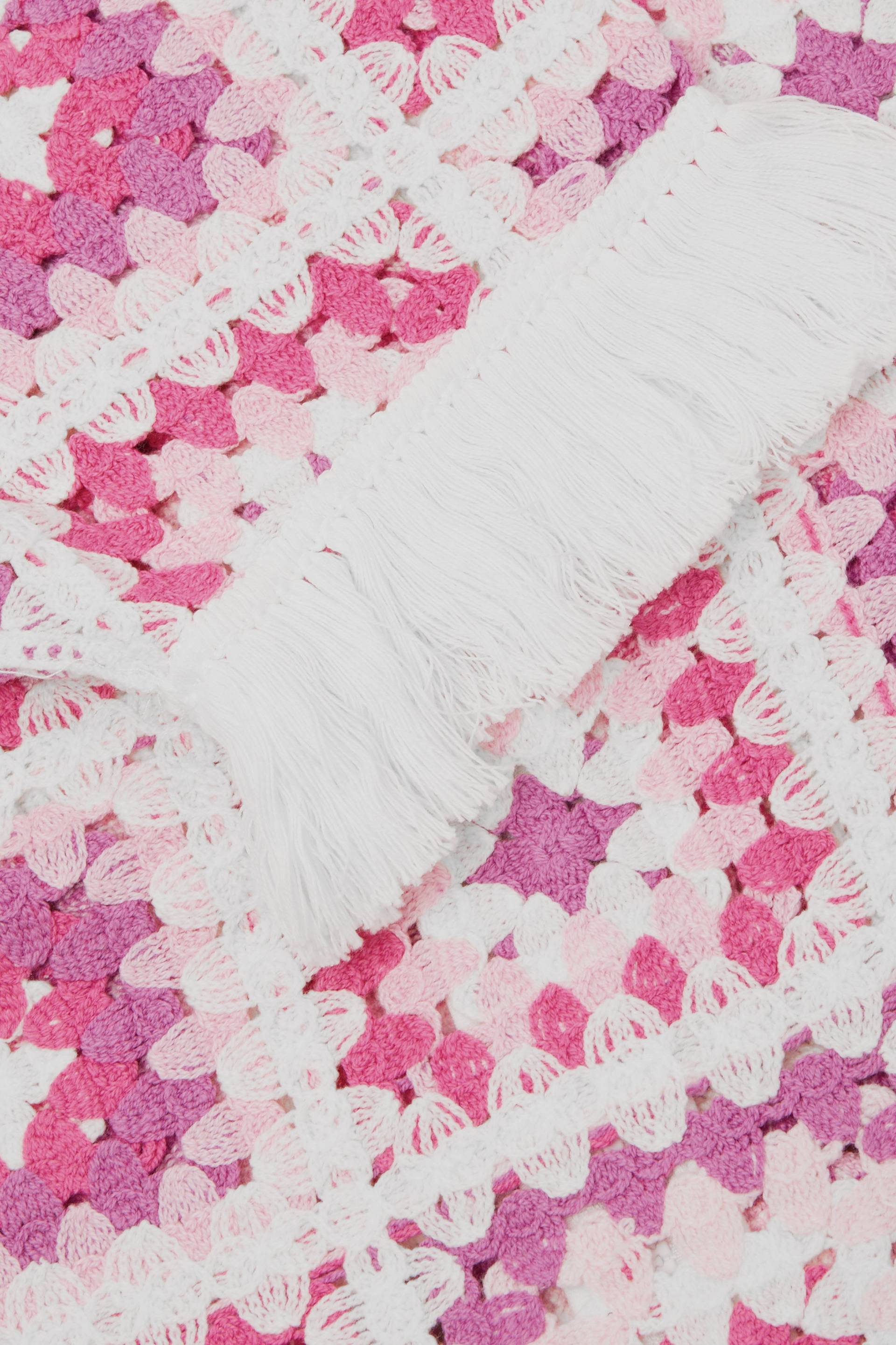 Crochet Short Jumpsuit Pink