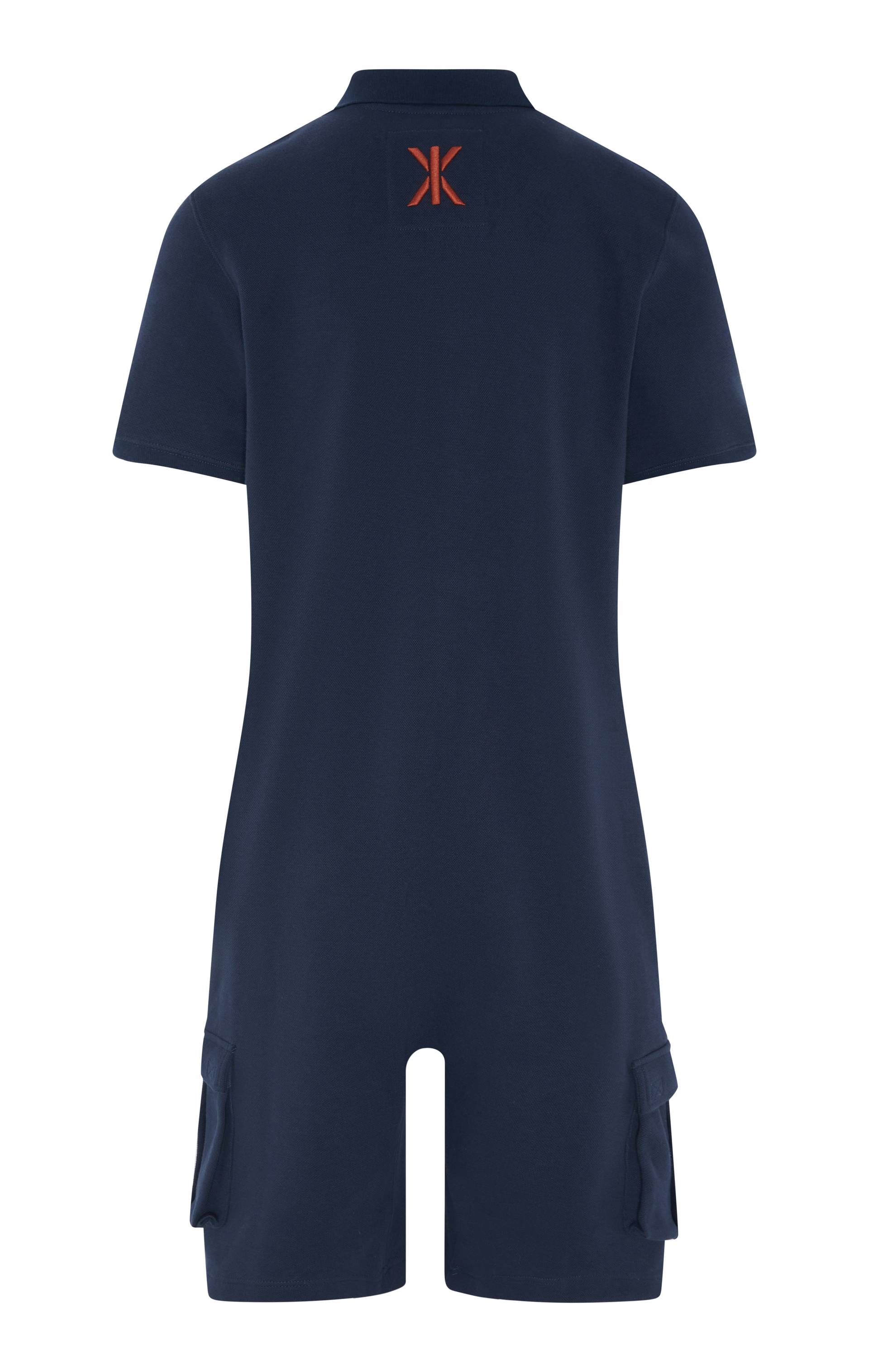 Onepiece Polo Short Jumpsuit Navy - 2