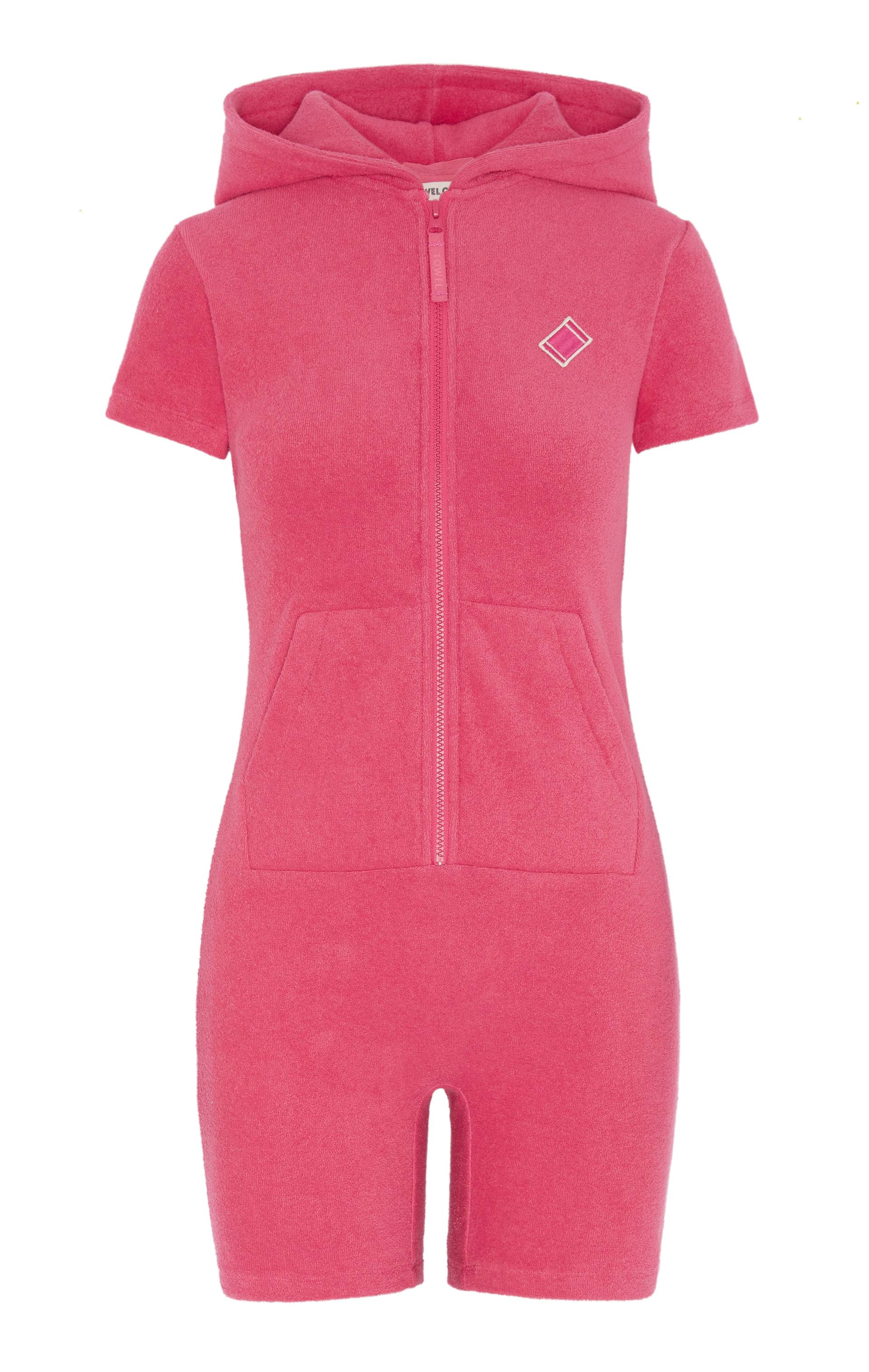 Towel Club Short Jumpsuit Dark Pink