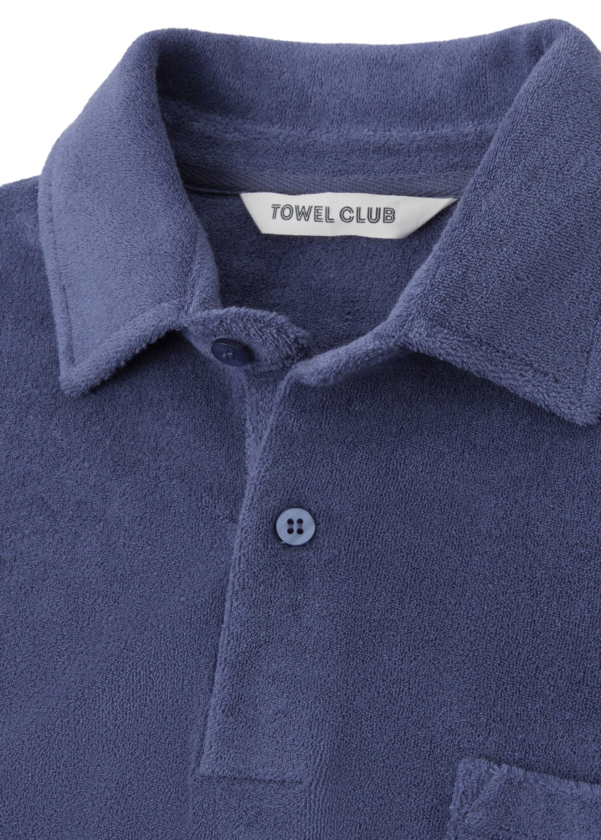 Towel Club Towel Club Longsleeve Polo Shirt Dusty Navy - 3