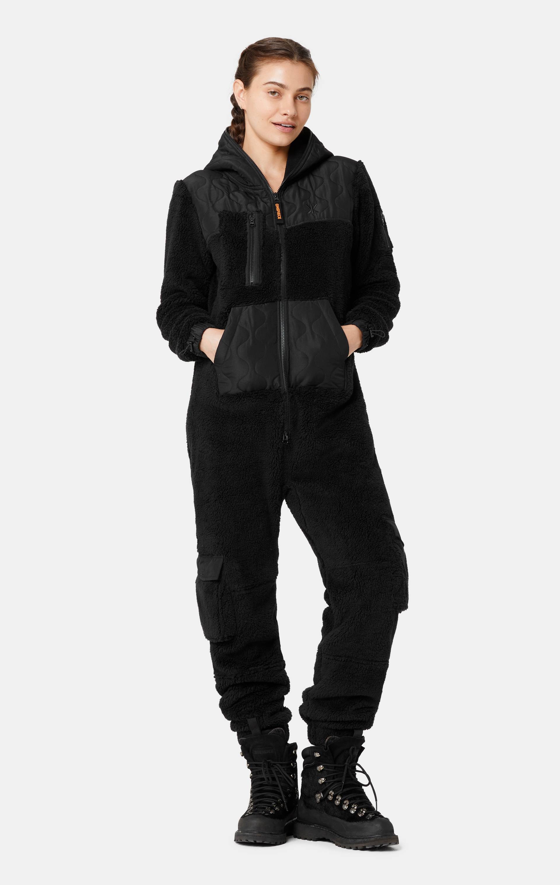 Onepiece Puppy Cargo Jumpsuit Black - 7