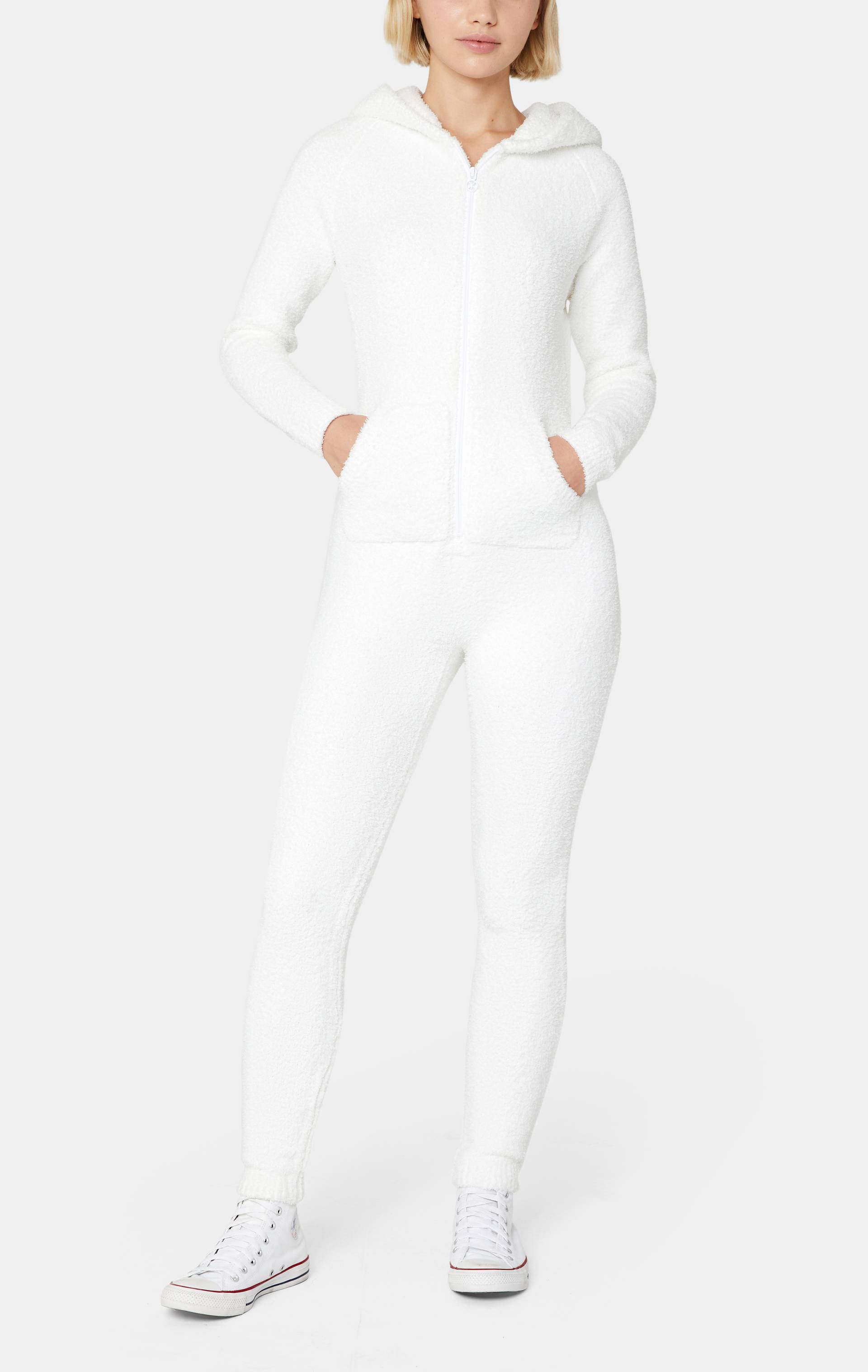 Onepiece Chenille Jumpsuit Off White - 2