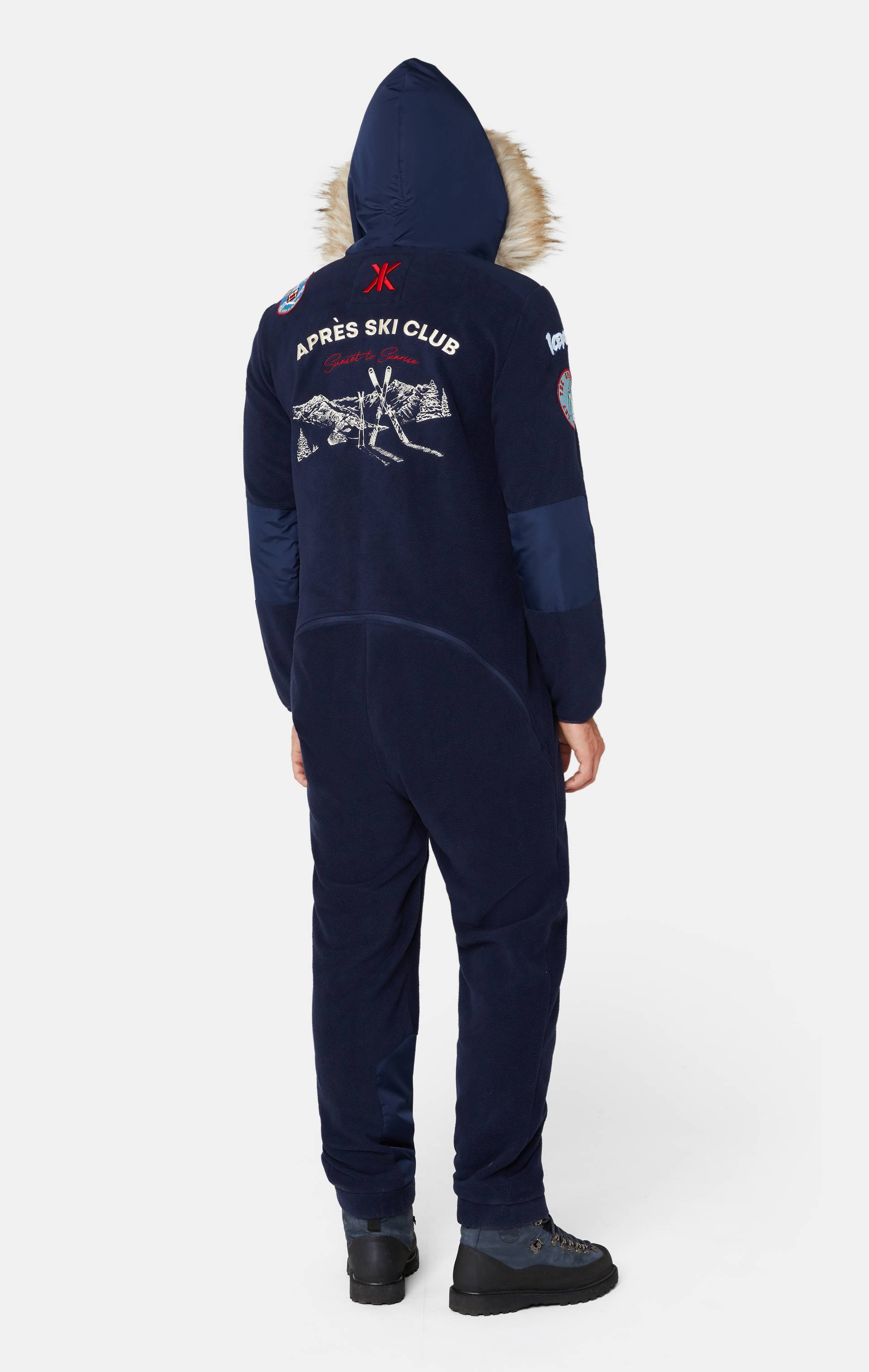 Onepiece Mountain Patch Jumpsuit Navy - 5