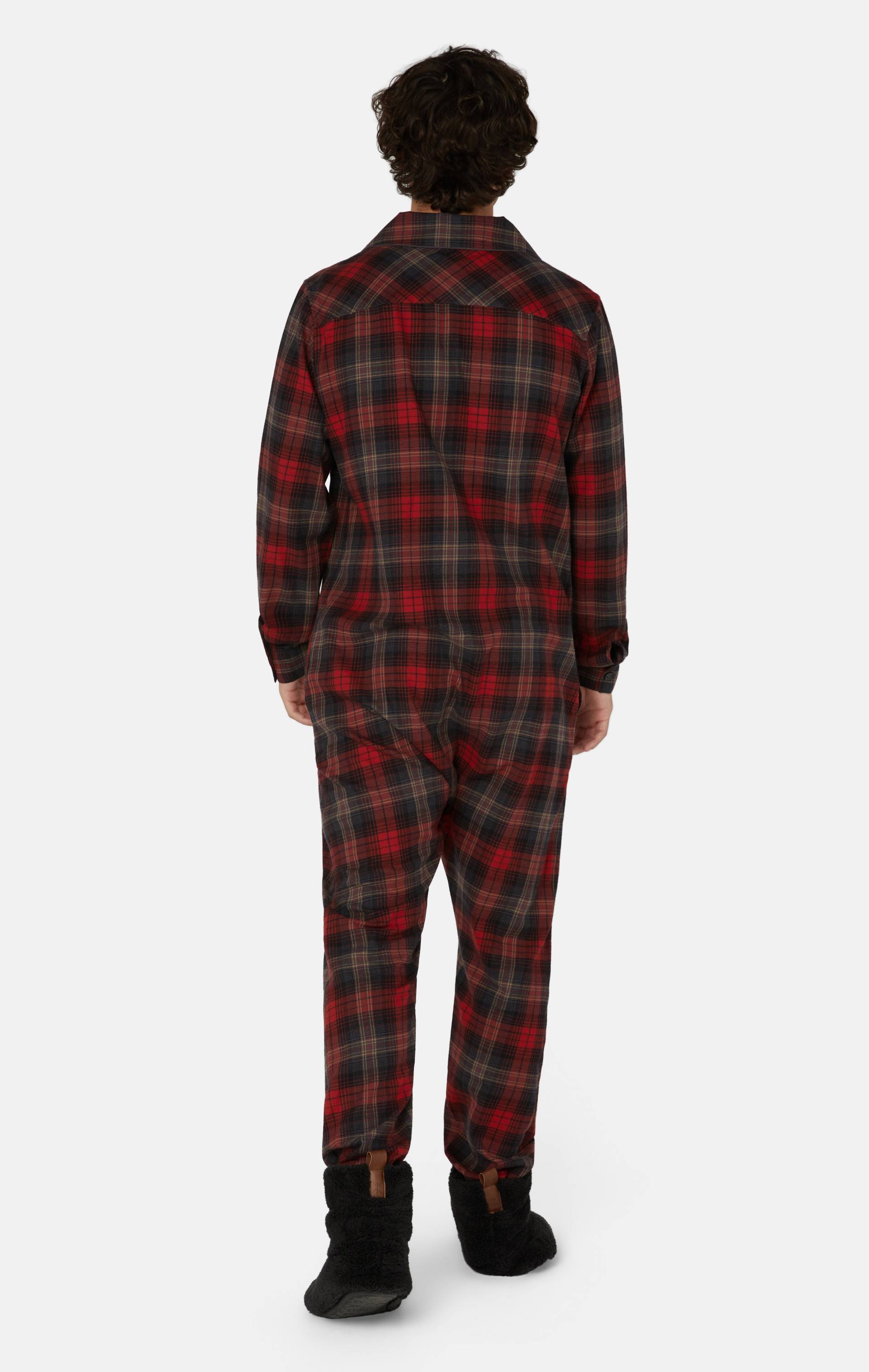 Onepiece The Checked Pyjamas Jumpsuit Red - 3