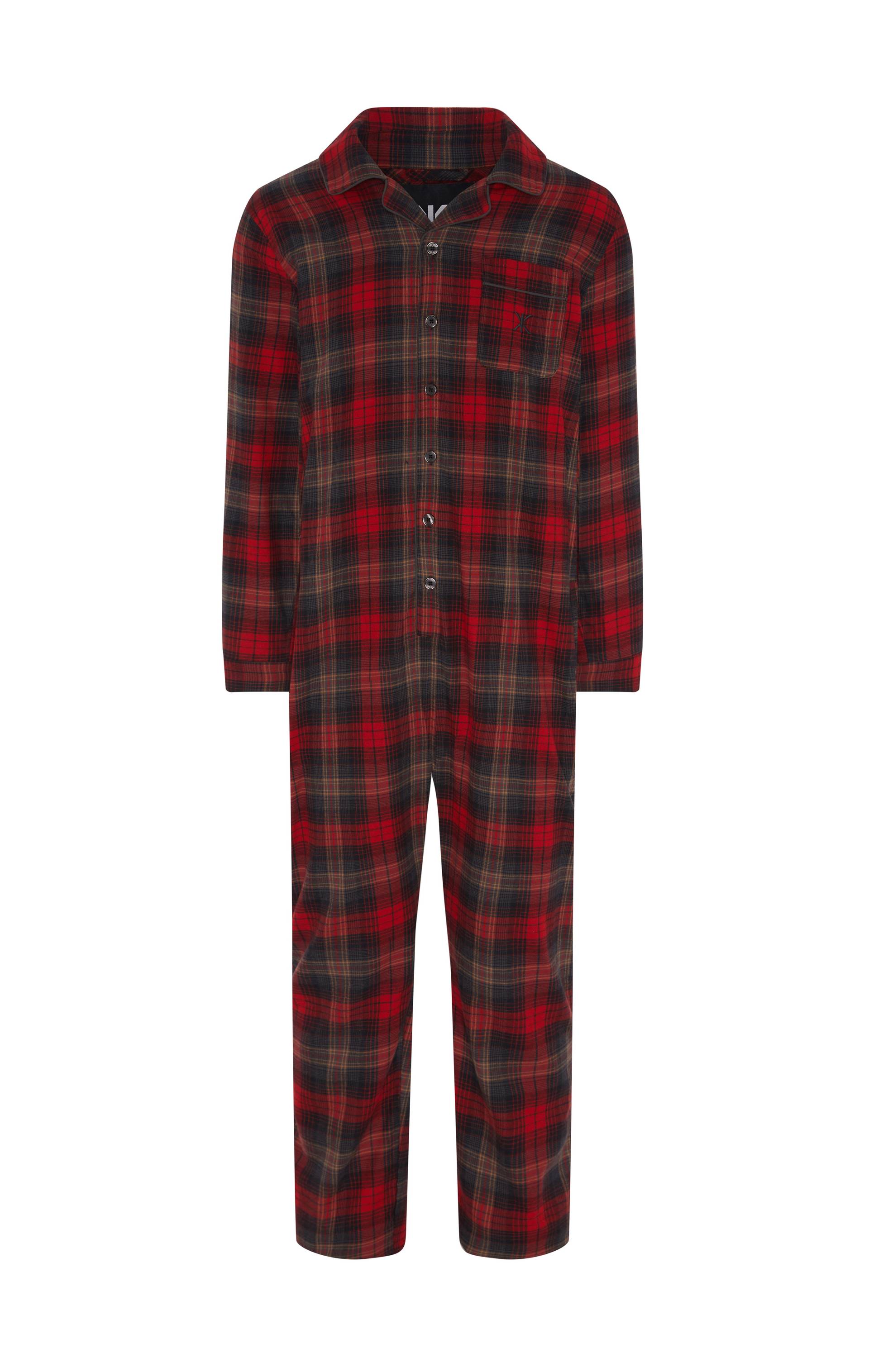 Onepiece The Checked Pyjamas Jumpsuit Red - 1