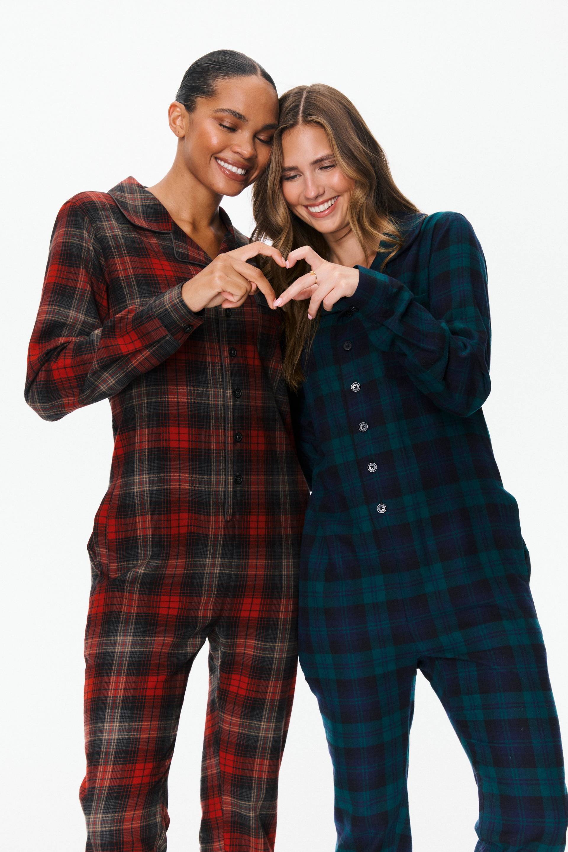 Onepiece The Checked Pyjamas Jumpsuit Red - 10