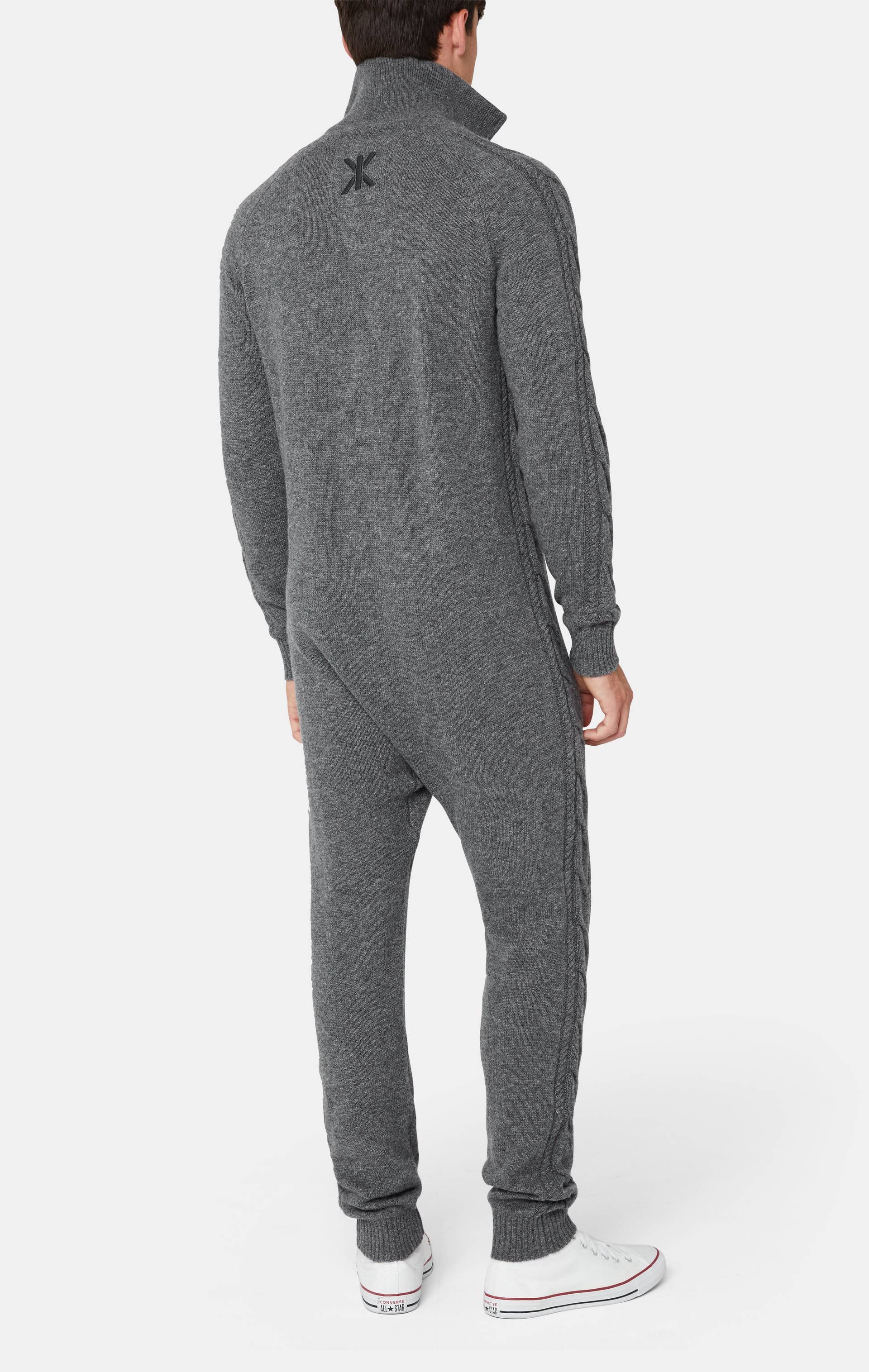 Onepiece The Cashmere Cable Jumpsuit Grey Melange - 5