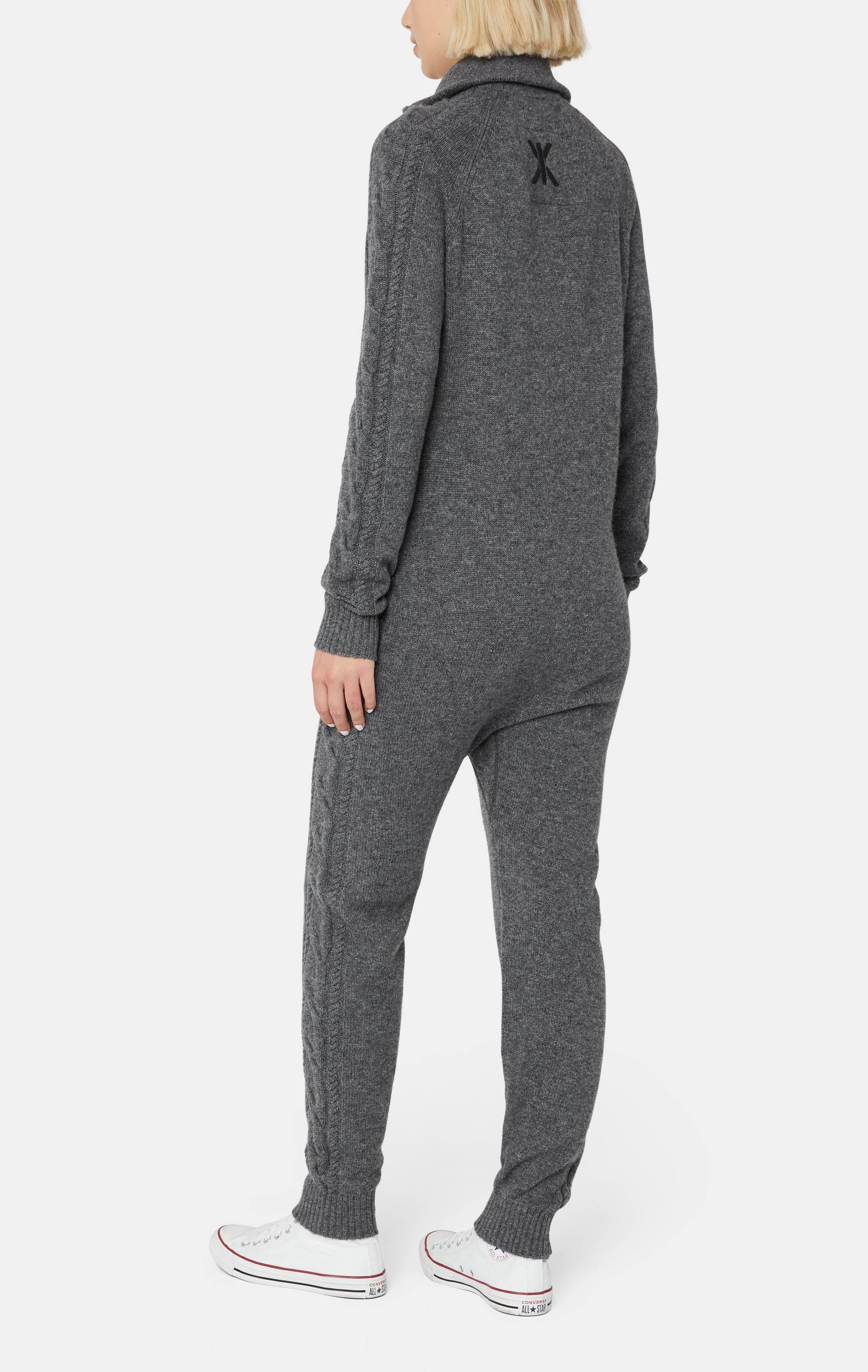 Onepiece The Cashmere Cable Jumpsuit Grey Melange - 8