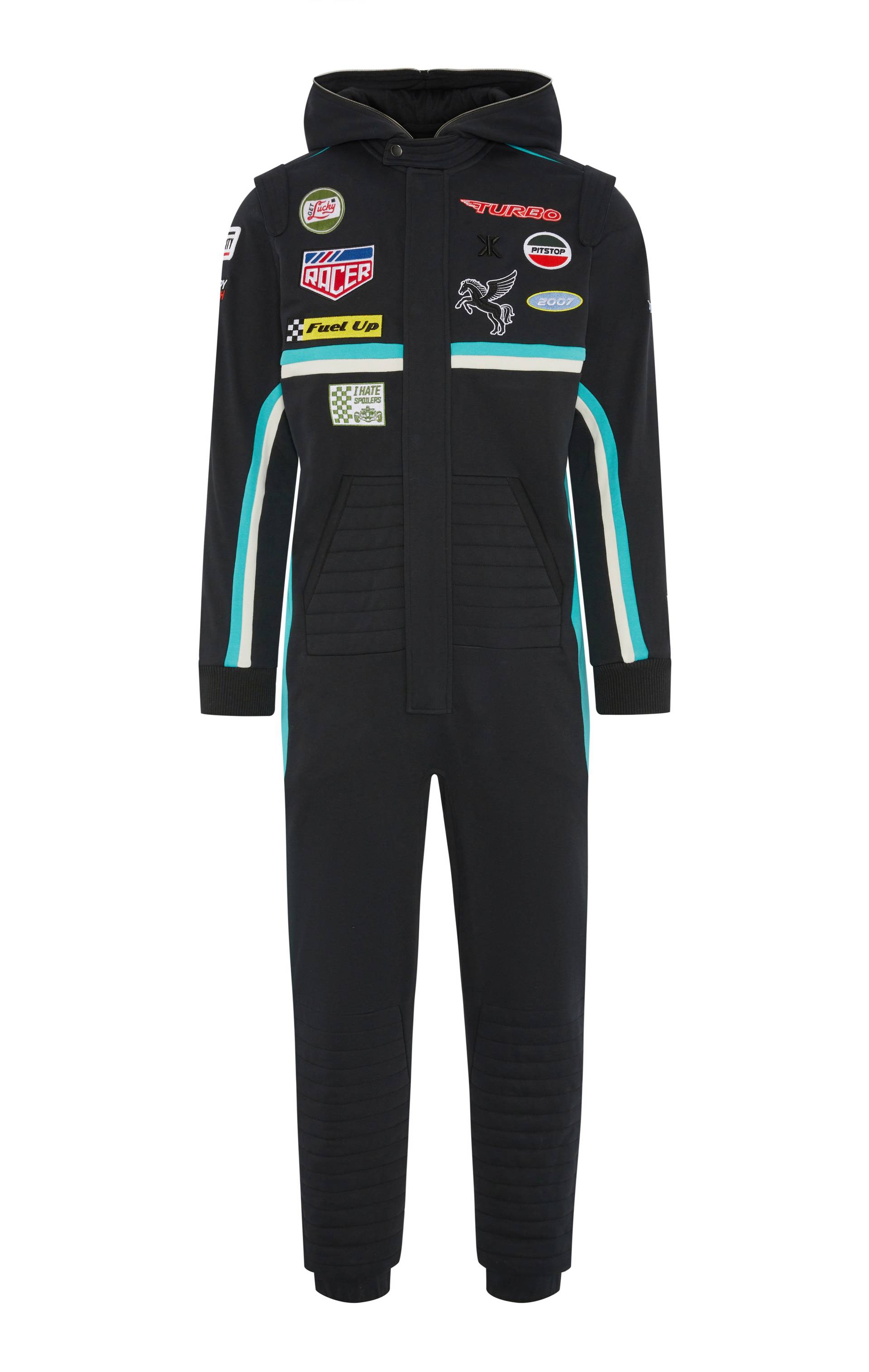 Onepiece Racesuit Jumpsuit Black - 1