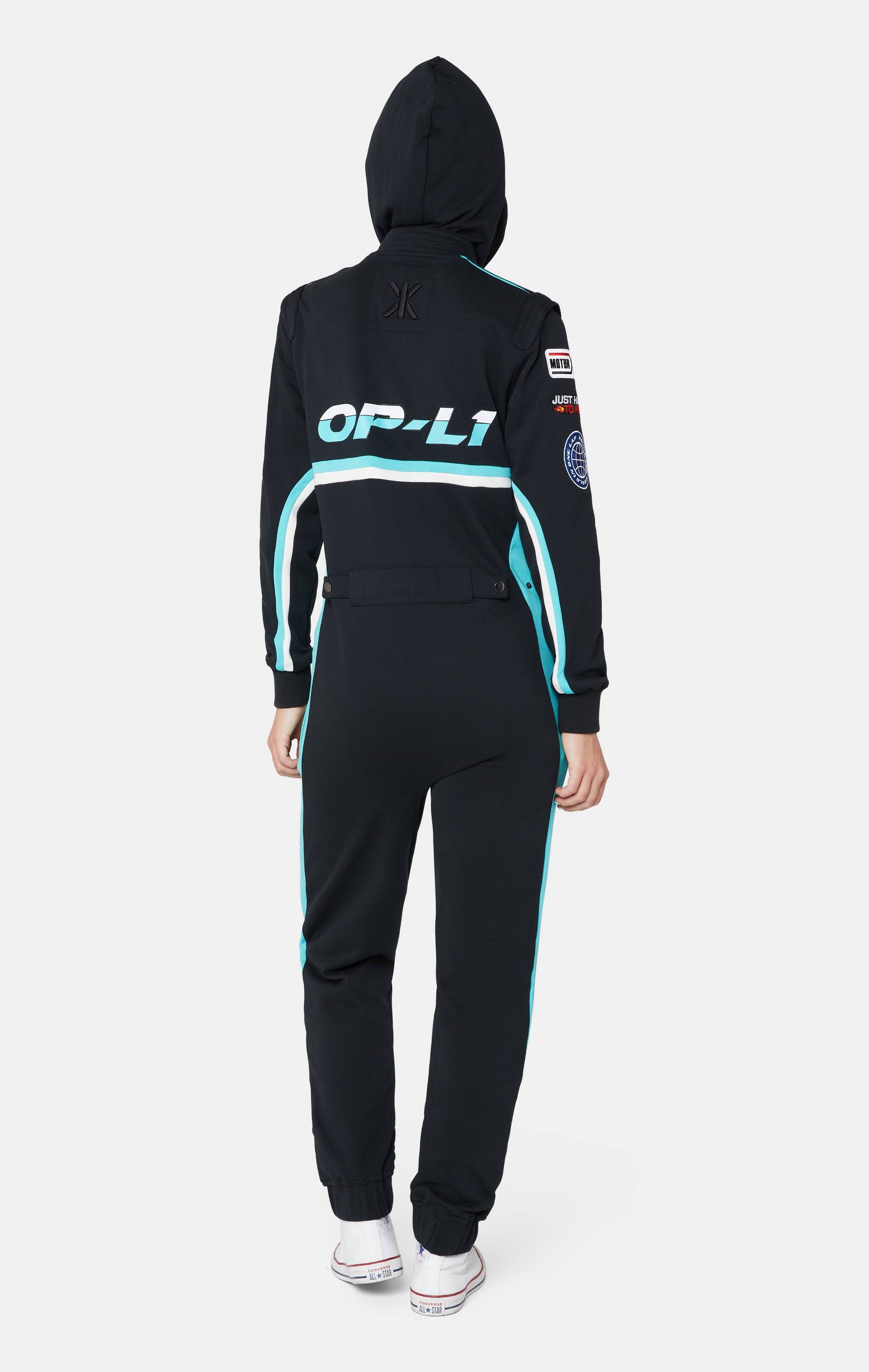 Onepiece Racesuit Jumpsuit Black - 7