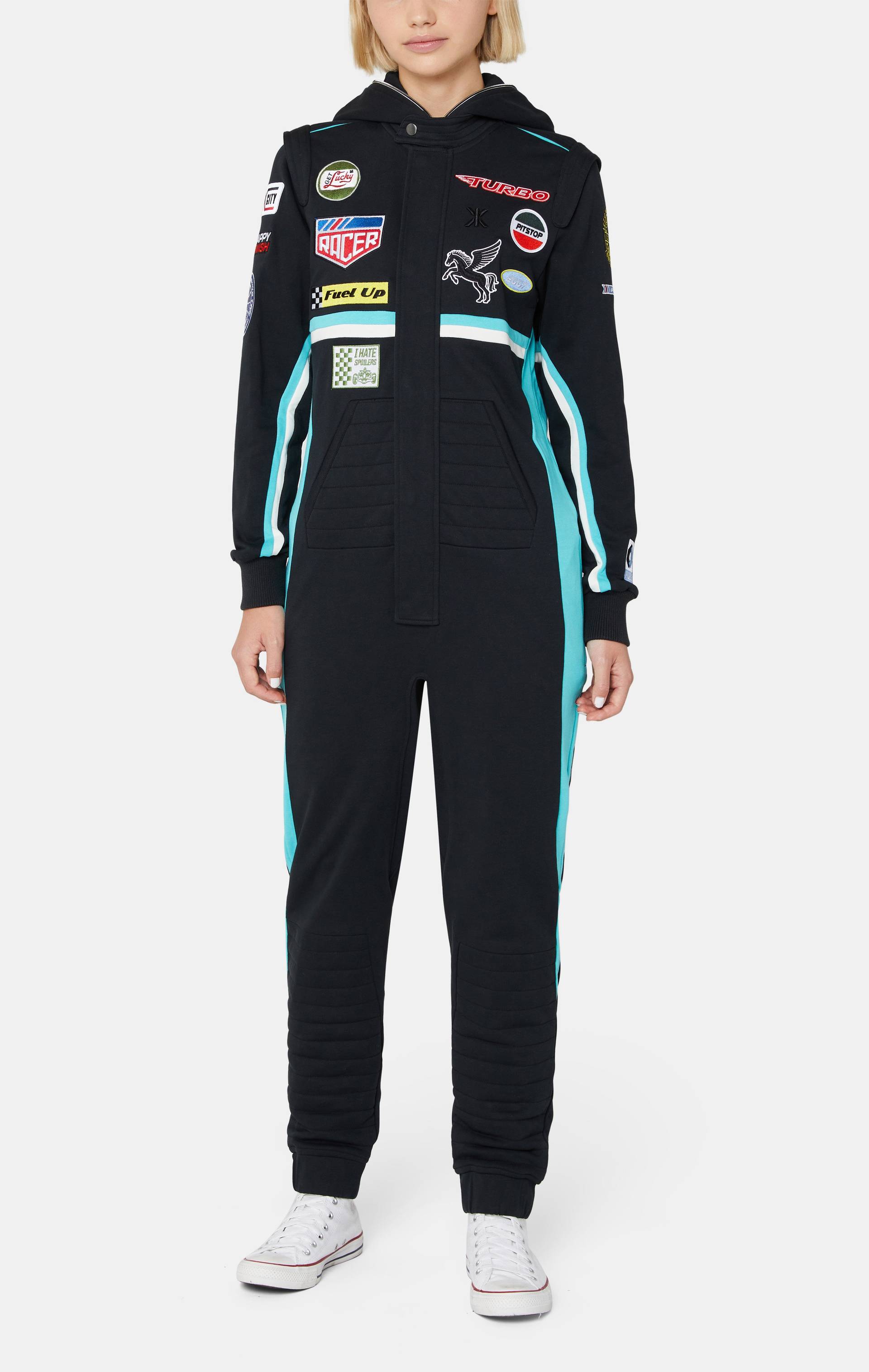 Onepiece Racesuit Jumpsuit Black - 6